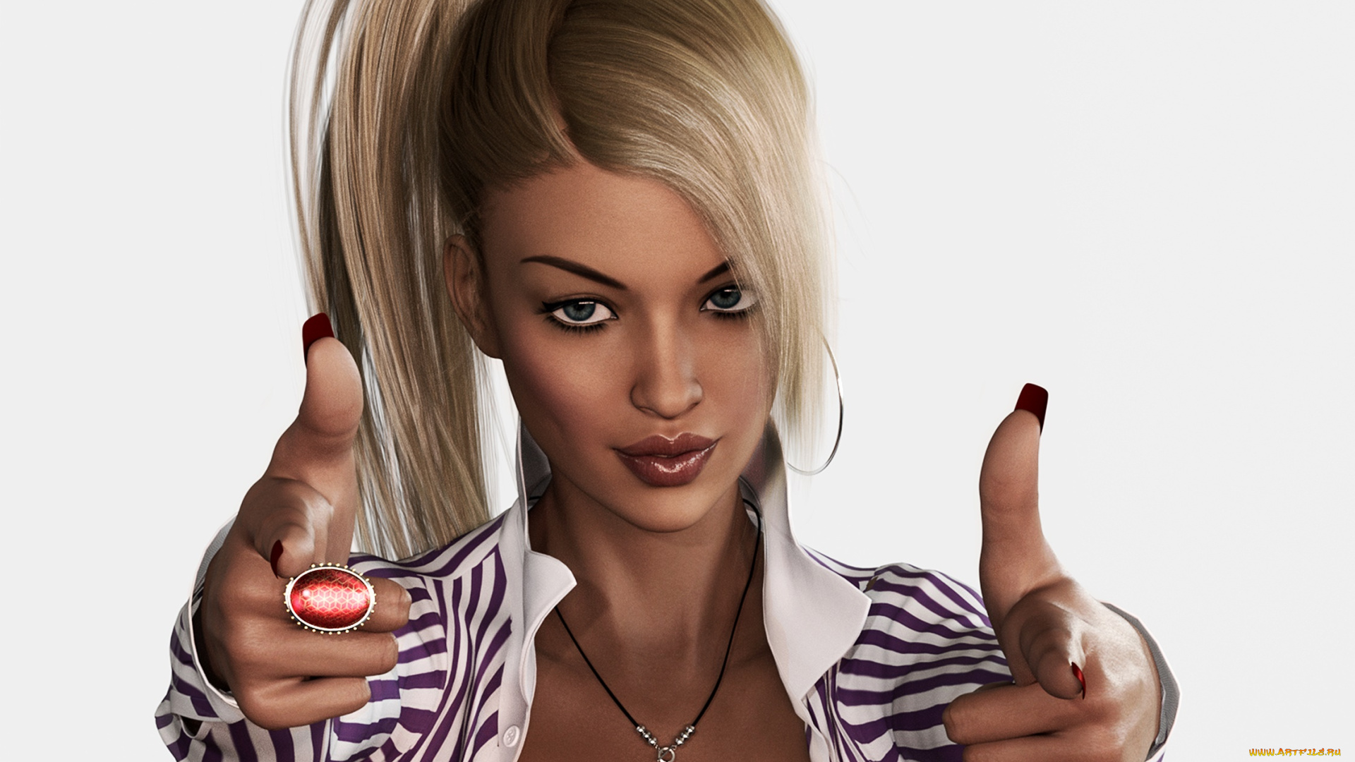 3д, графика, портрет, , portraits, девушка, взгляд, фон