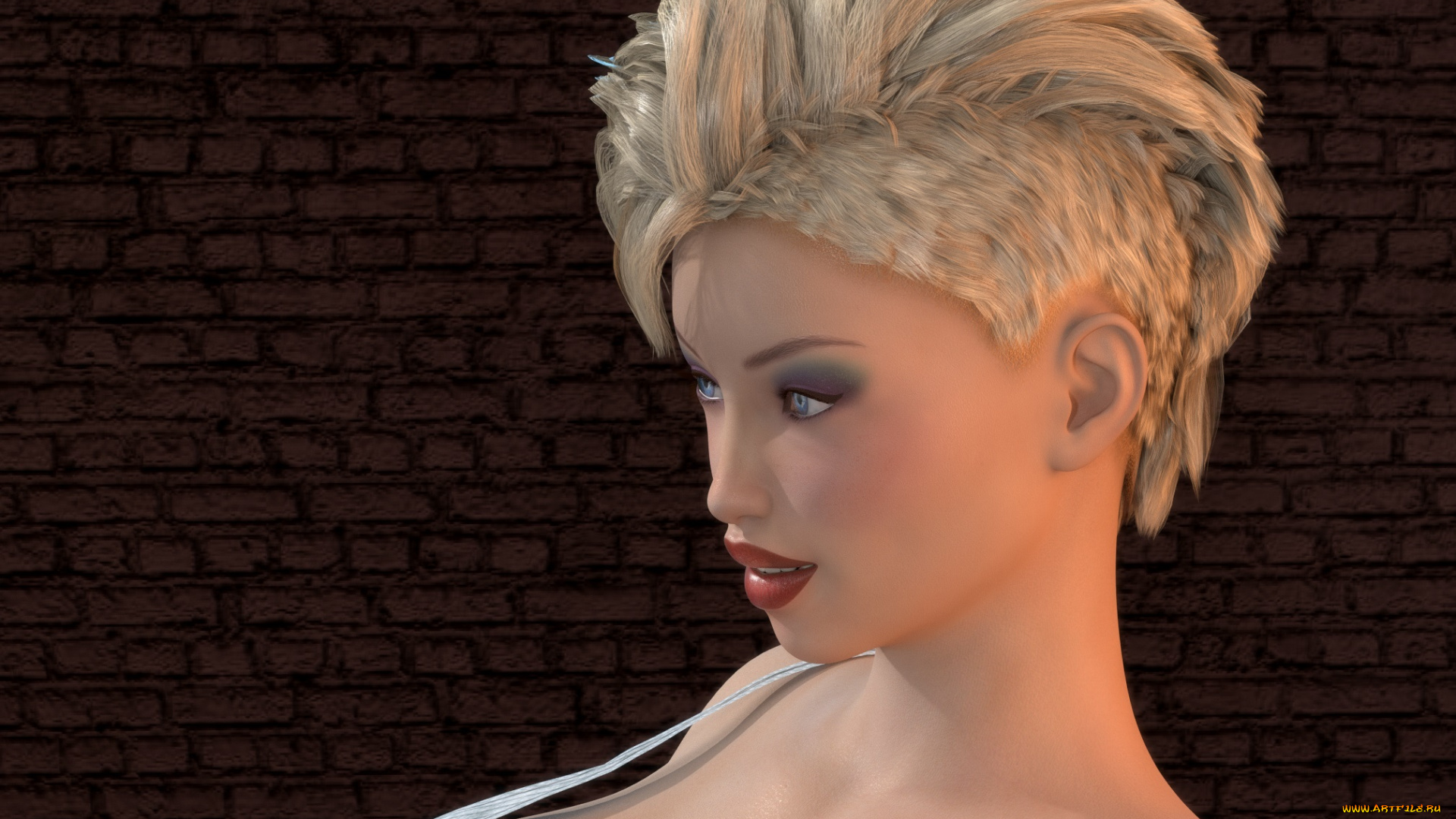 3д, графика, портрет, , portraits, фон, взгляд, девушка