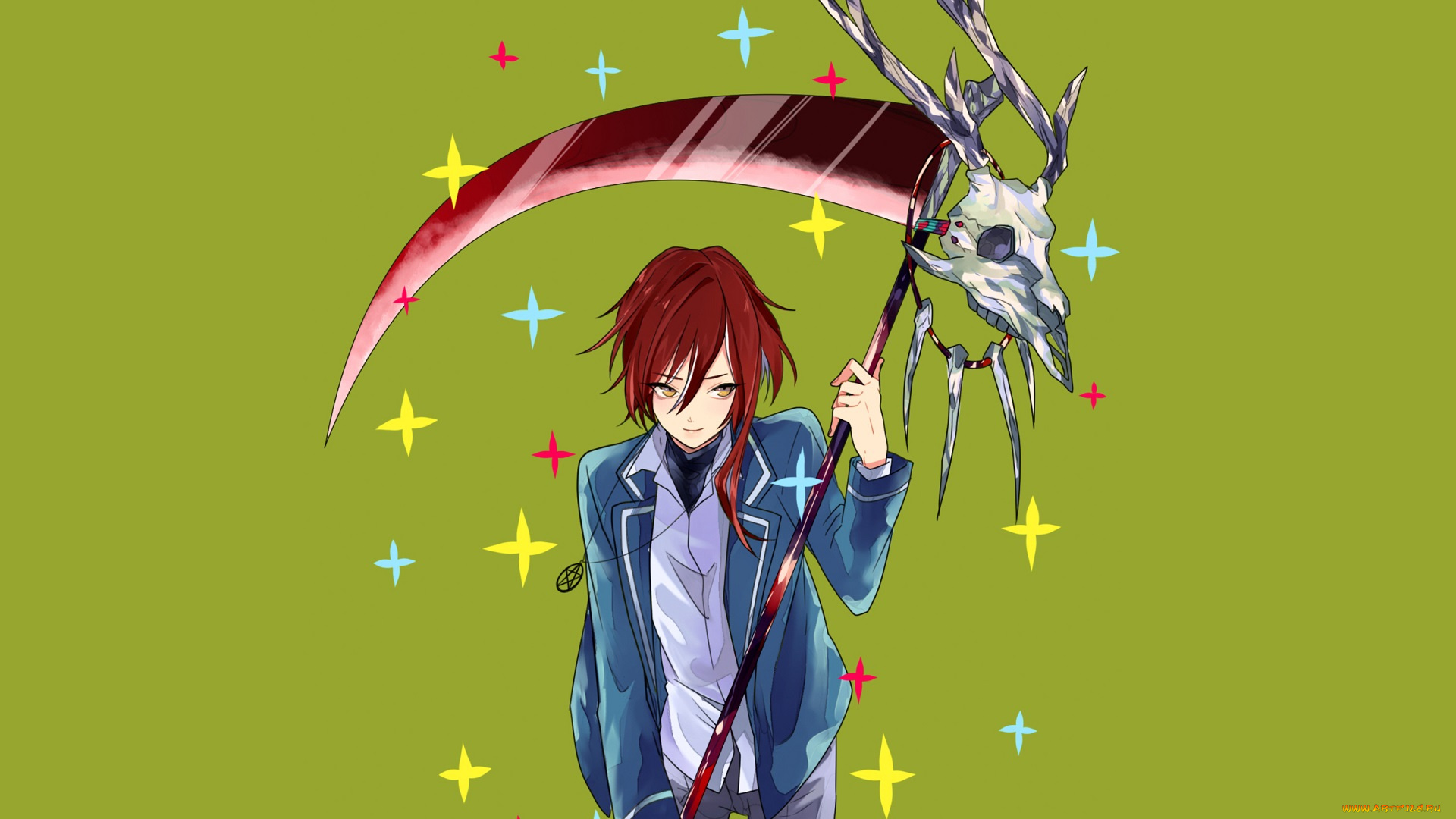 аниме, ensemble, stars, парень