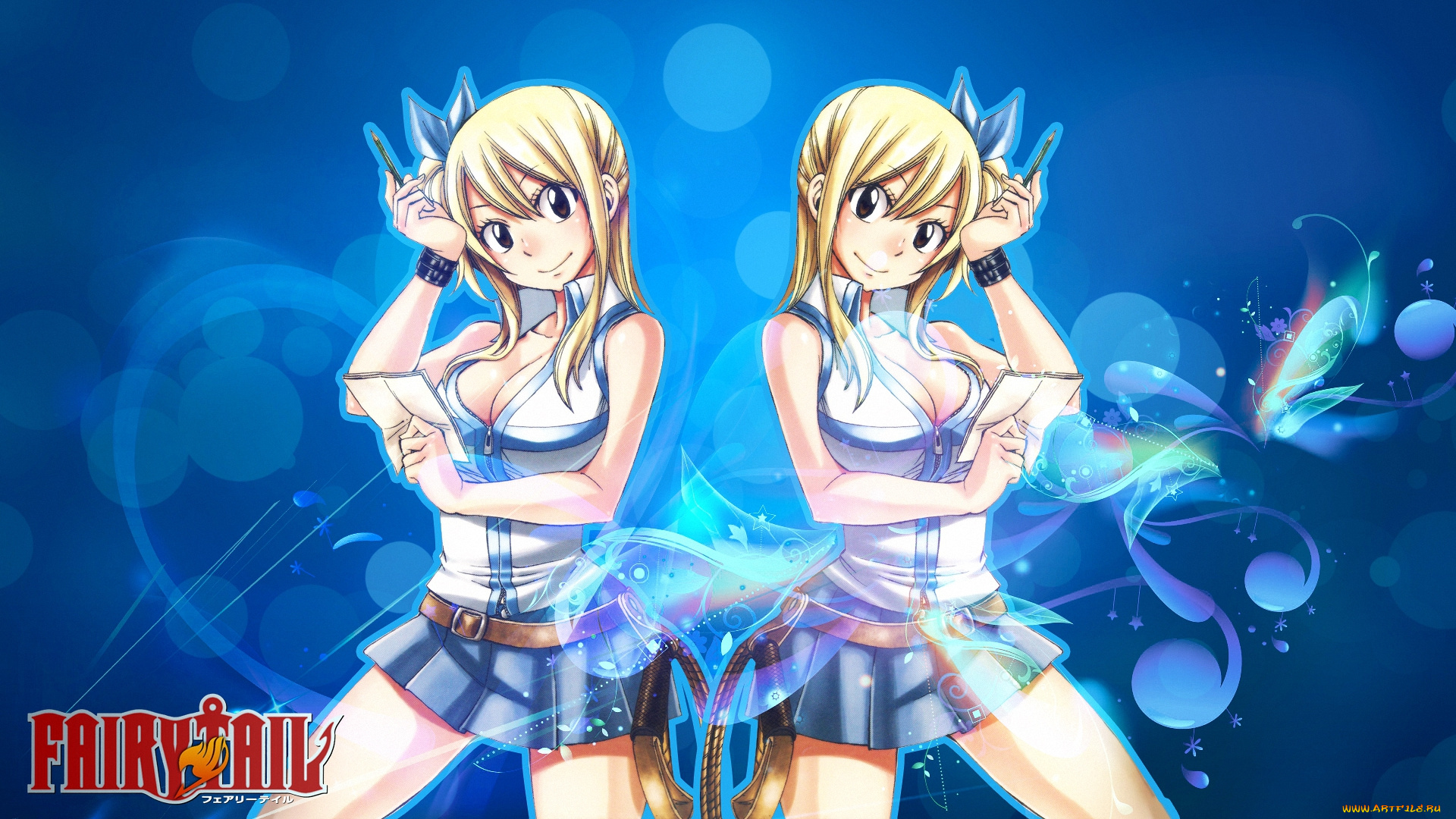 аниме, fairy, tail, lucy, heartfilia, девушка, волшебник, маг, чародей, взгляд