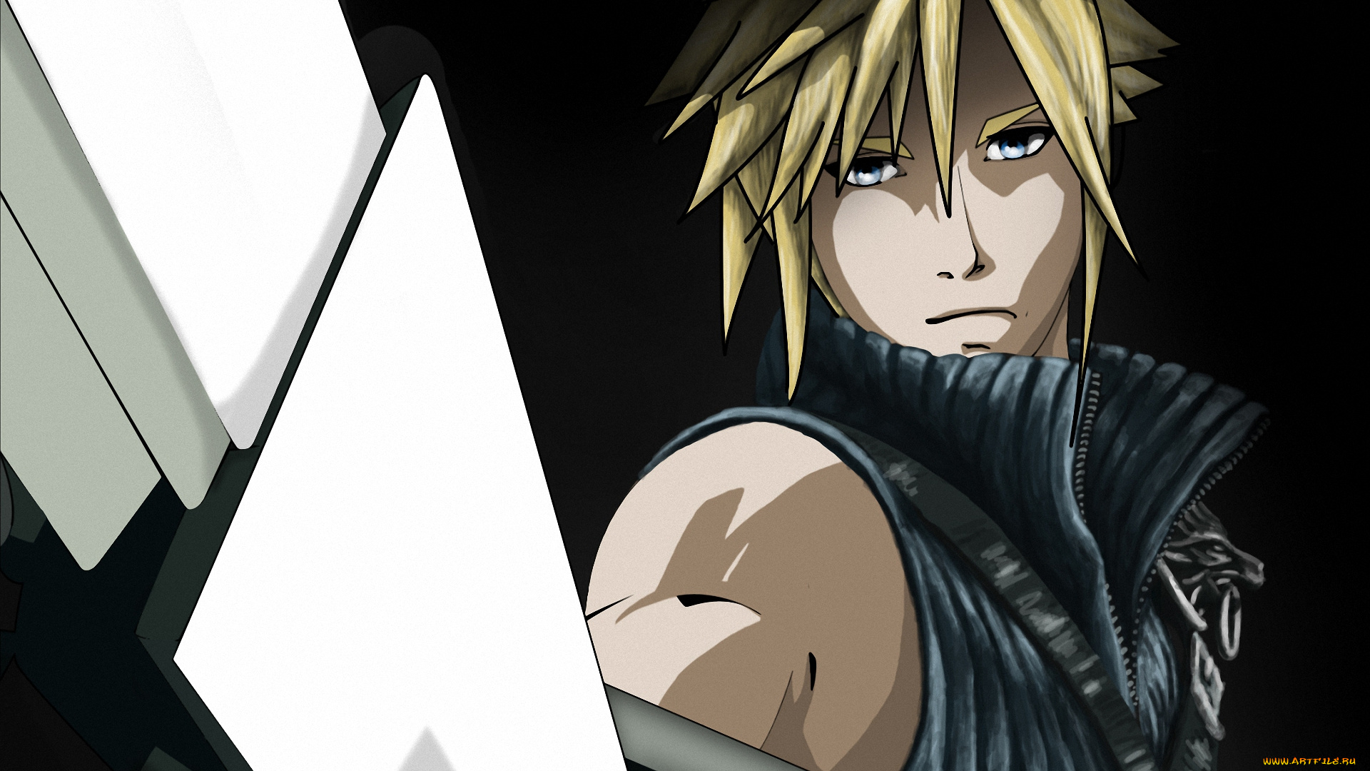 аниме, final, fantasy, cloud, воин, оружие, меч