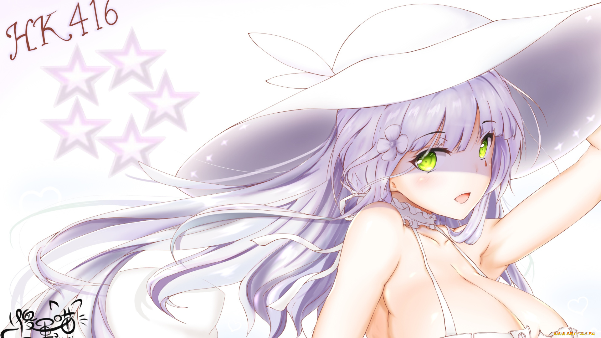 аниме, girls, frontline, girls, frontline, hk416