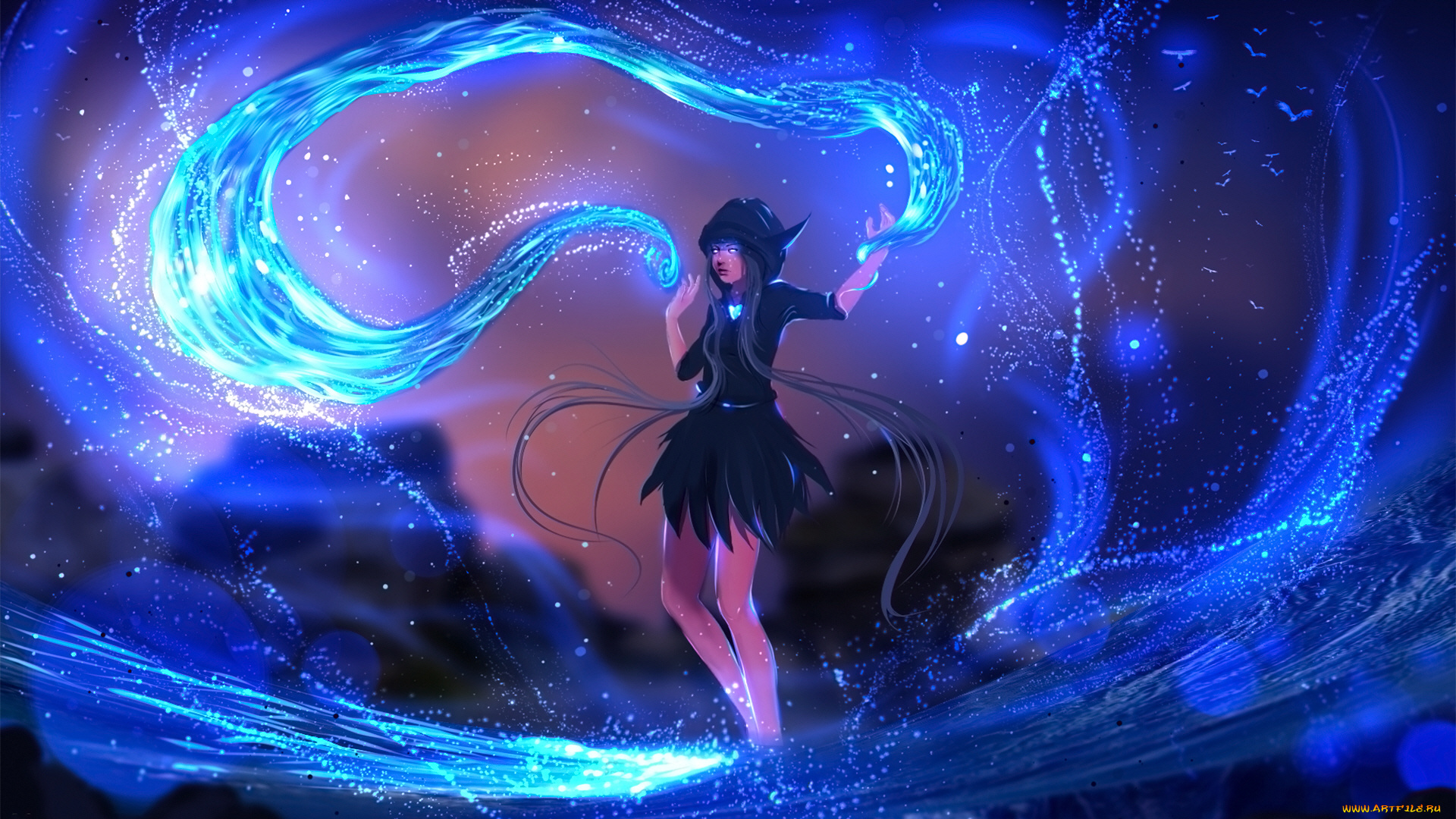 аниме, магия, , колдовство, , halloween, девушка