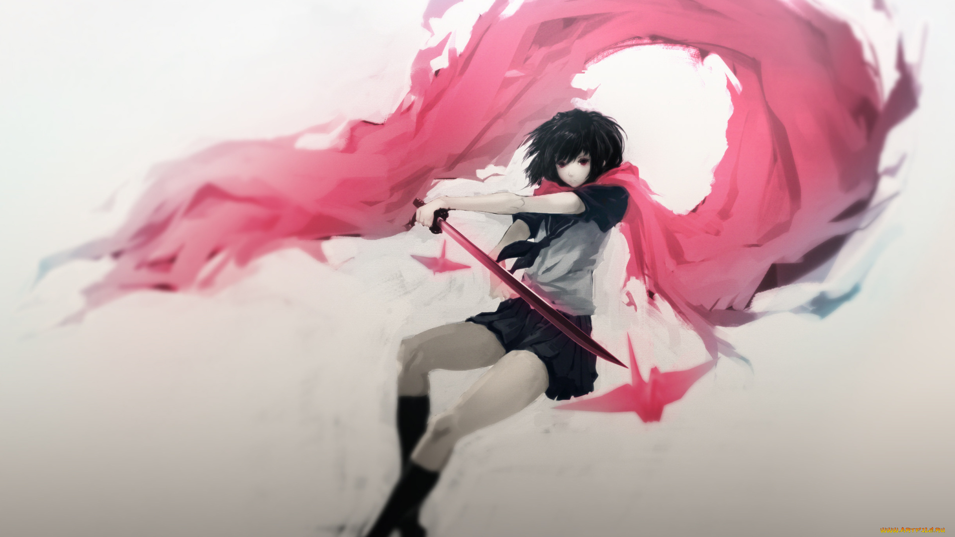 аниме, оружие, , техника, , технологии, девушка