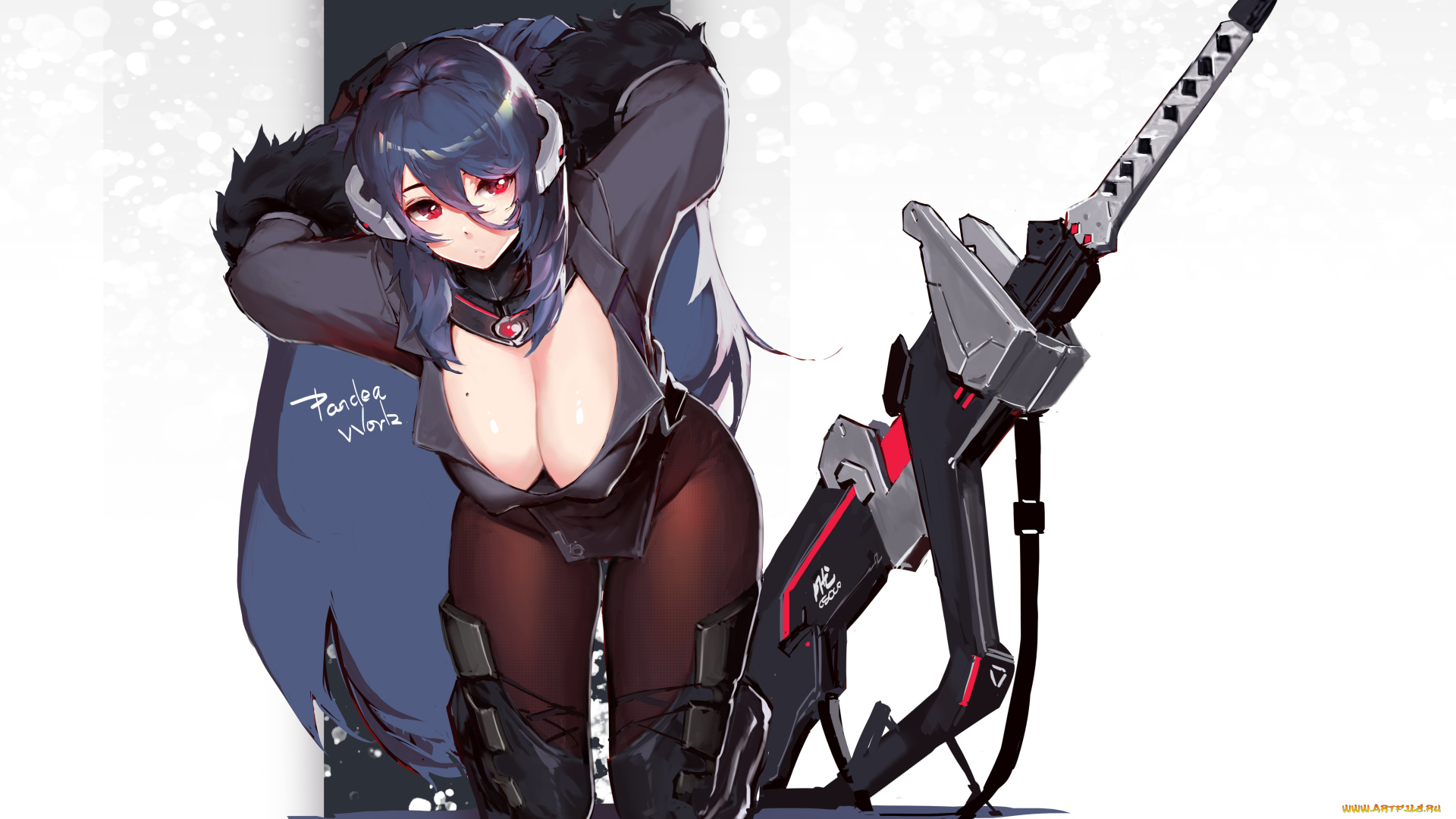 аниме, оружие, , техника, , технологии, девушка