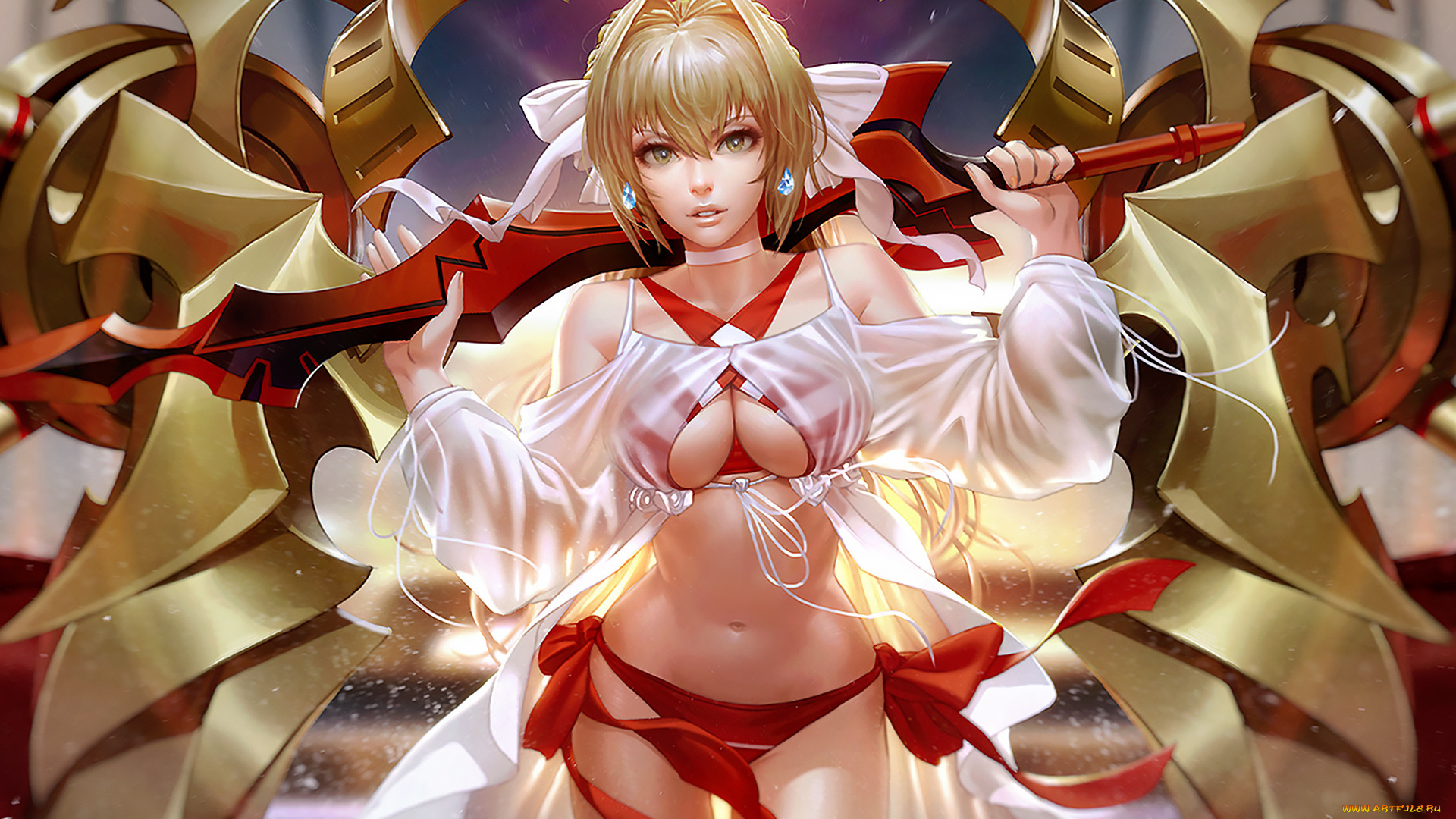 аниме, оружие, , техника, , технологии, девушка