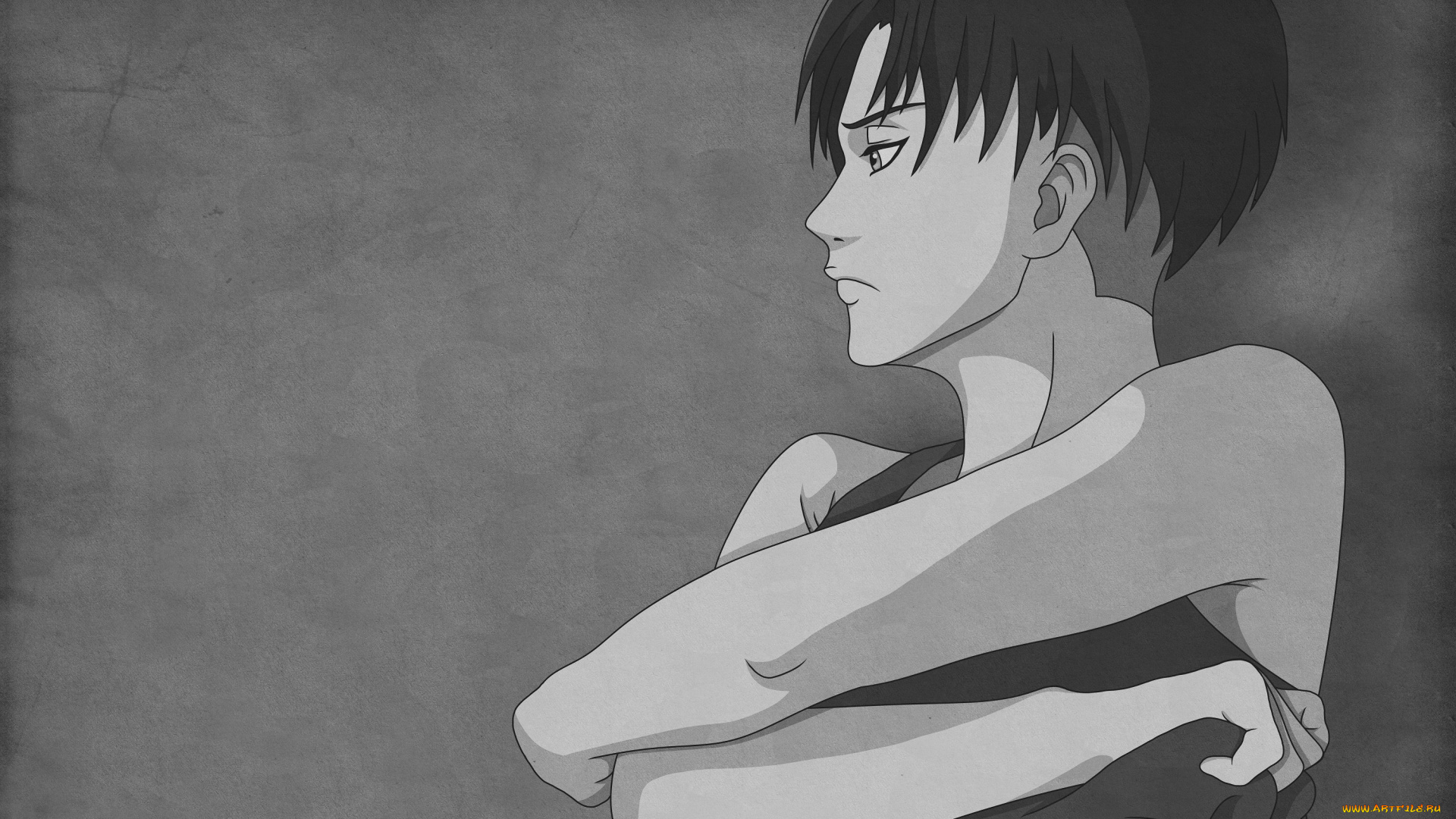 аниме, shingeki, no, kyojin, леви