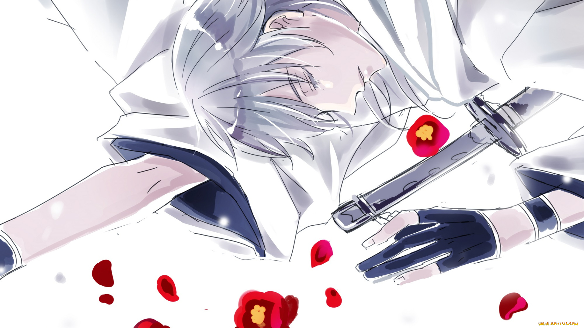 аниме, touken, ranbu, парень