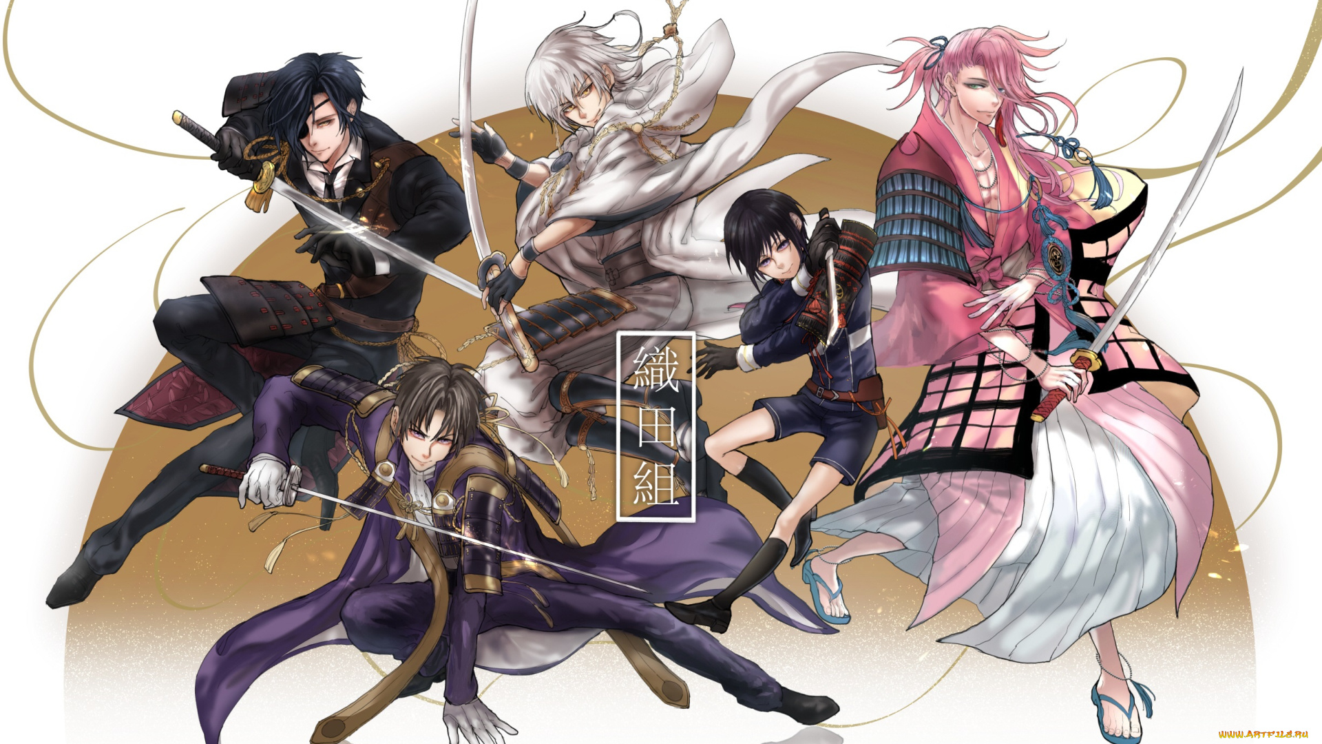 аниме, touken, ranbu, парни