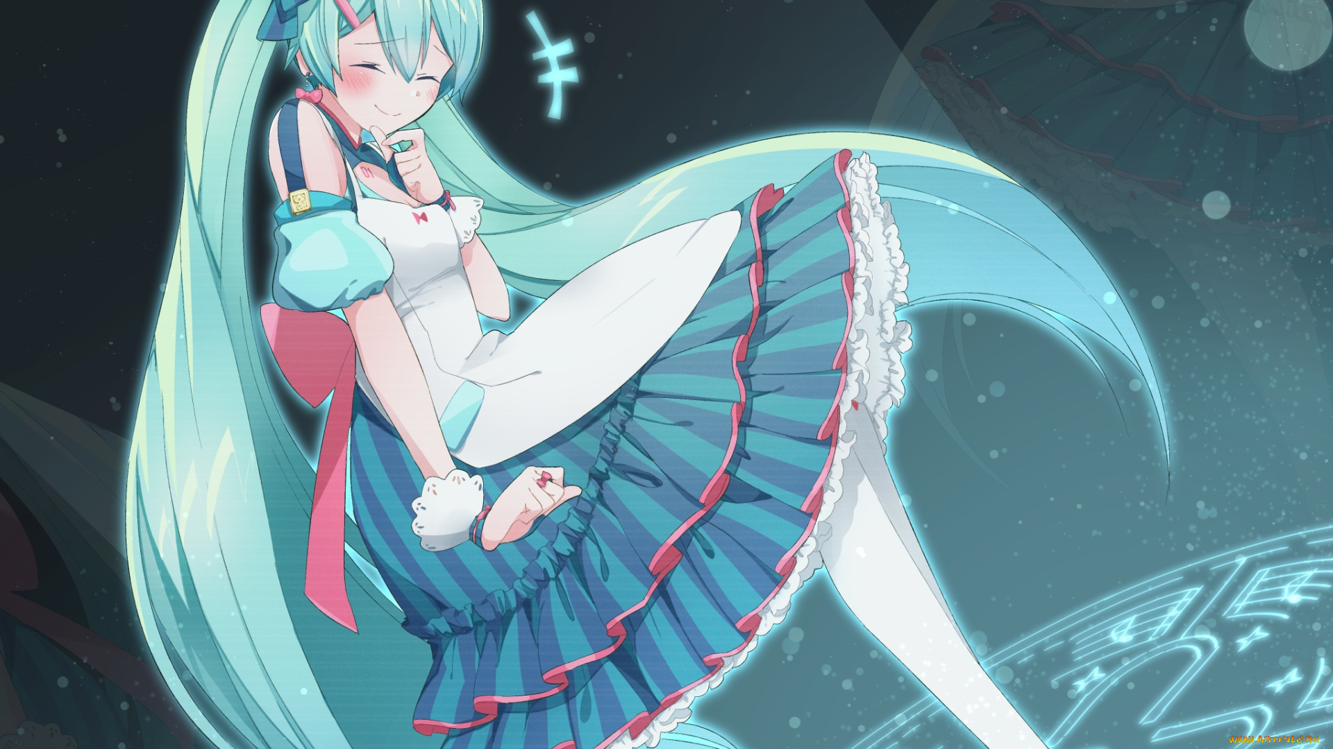 аниме, vocaloid, девушка