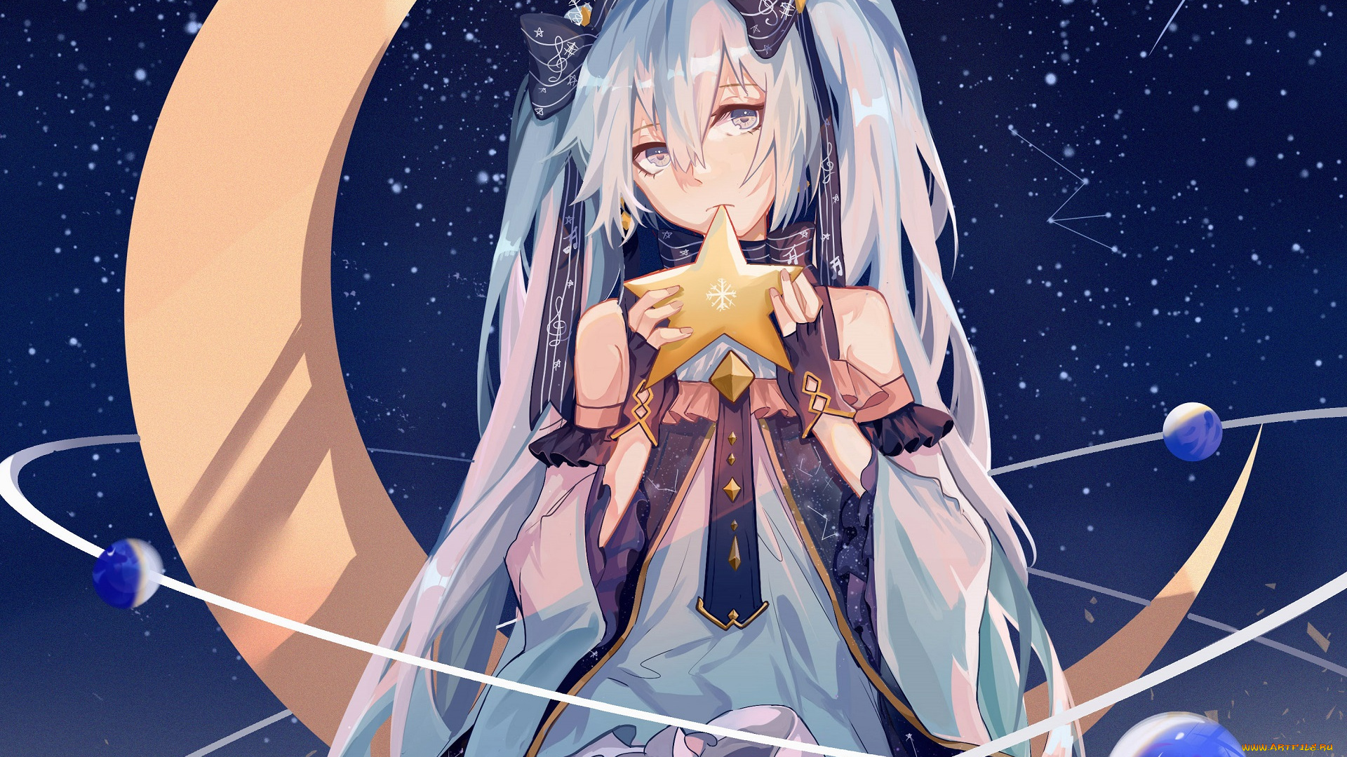 аниме, vocaloid, девушка