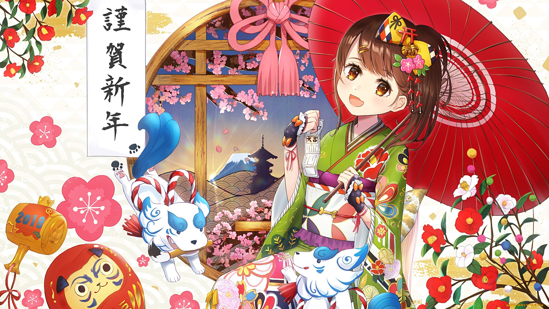 аниме, животные, , существа, девочка