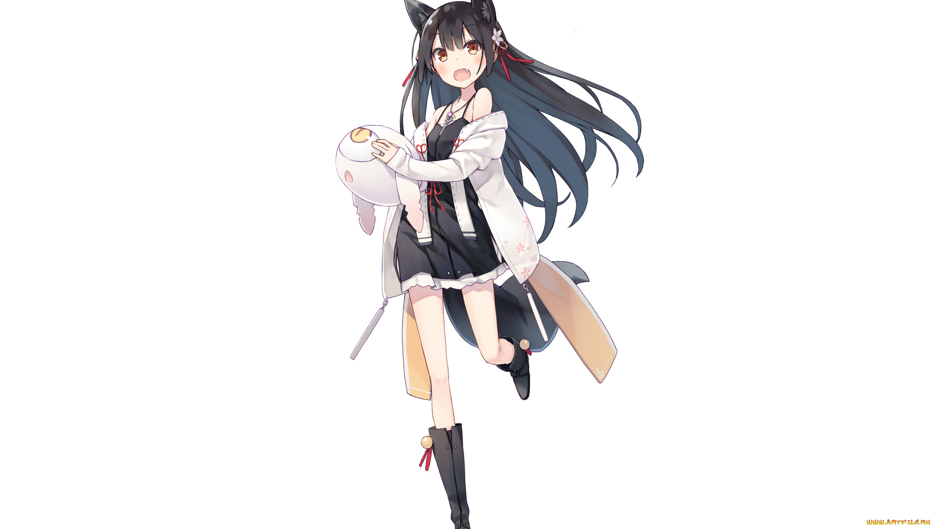 аниме, животные, , существа, девушка