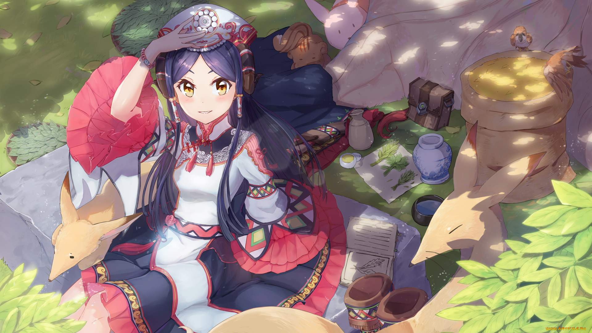 аниме, животные, , существа, ranyun