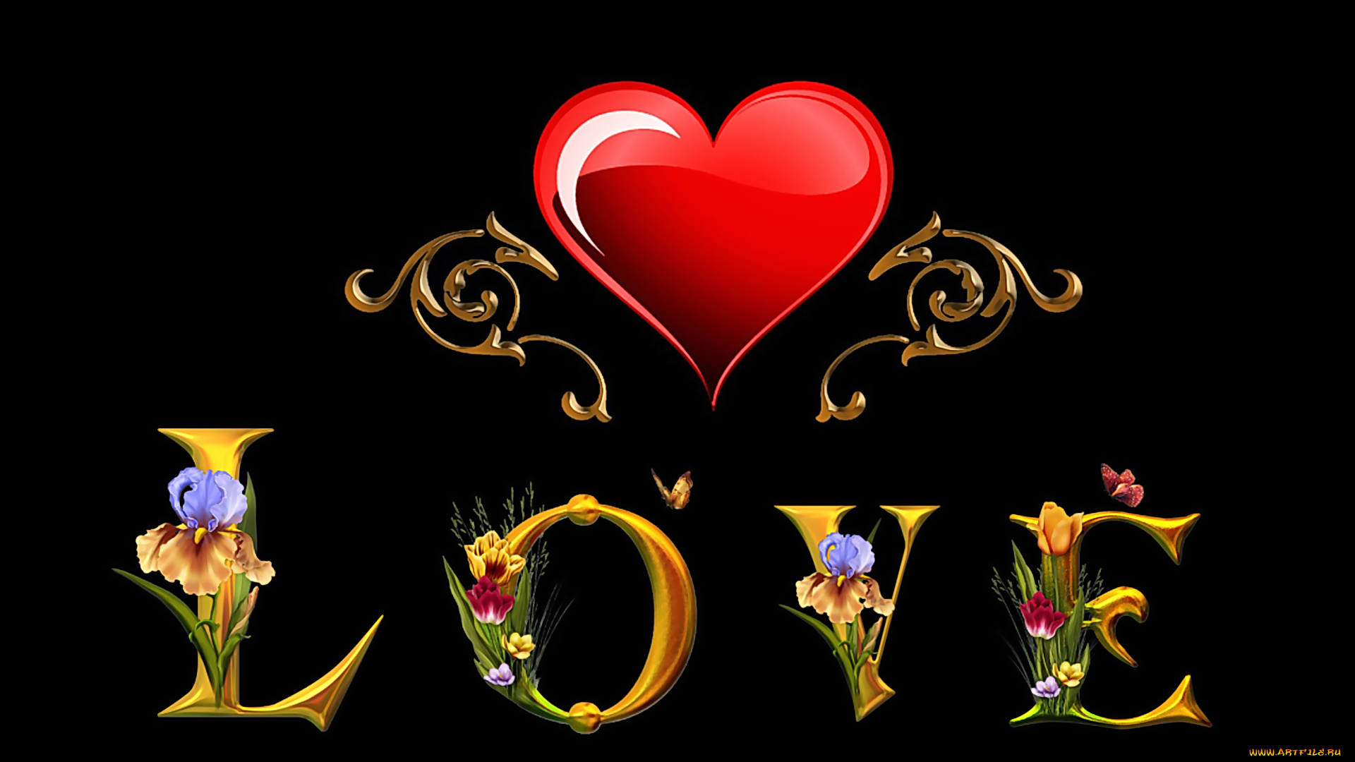 праздничные, день, святого, валентина, , сердечки, , любовь, фон, цветы