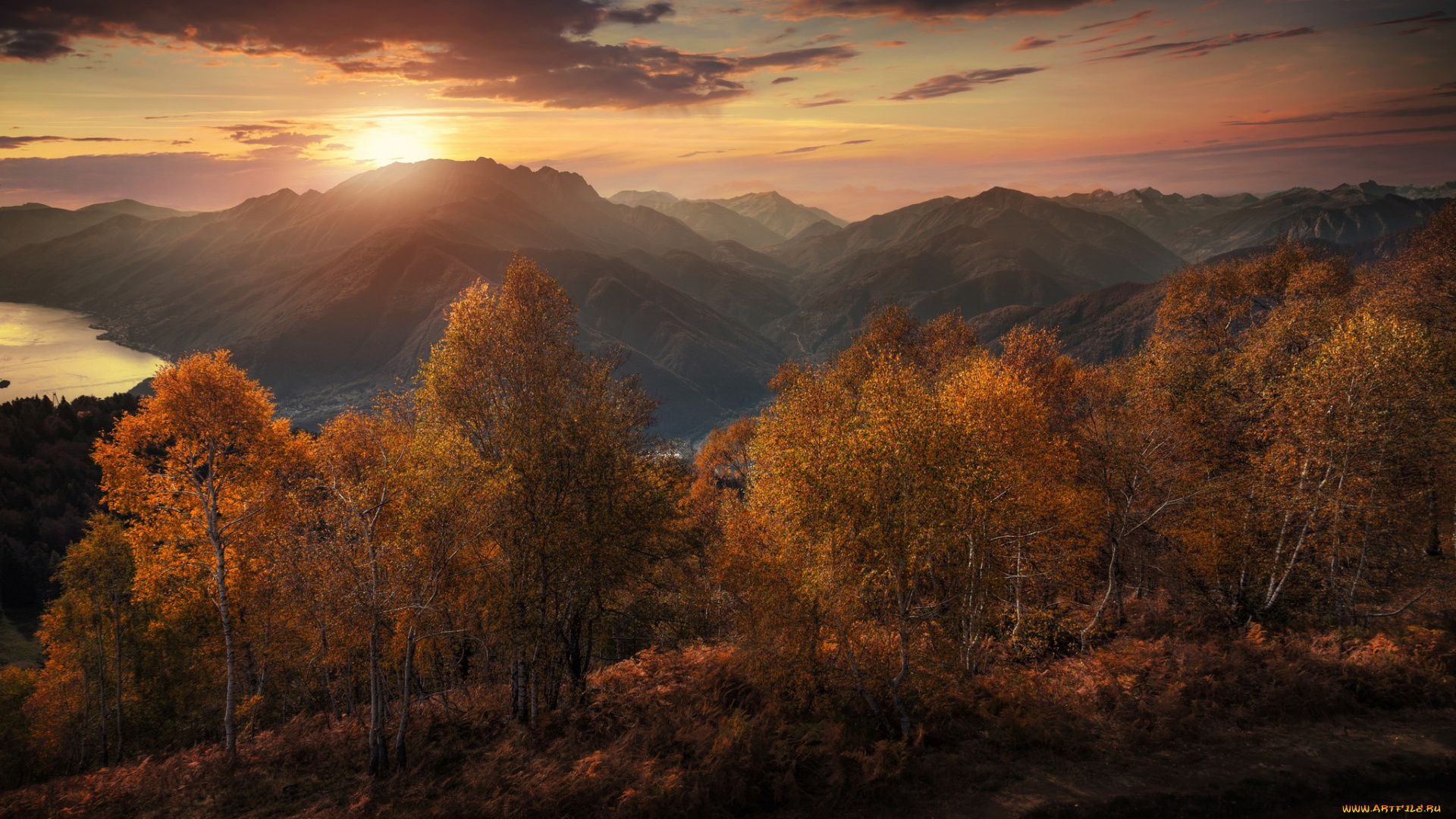 природа, восходы, закаты, осень, закат