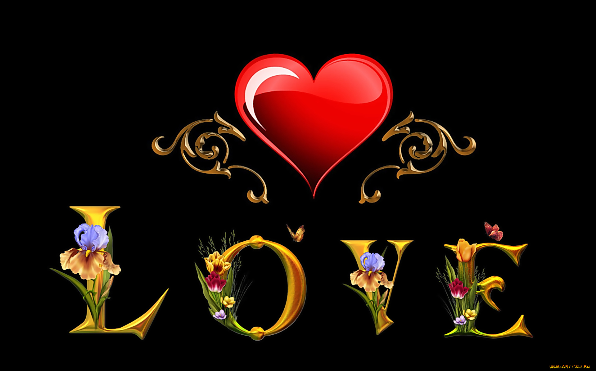 праздничные, день, святого, валентина, , сердечки, , любовь, фон, цветы