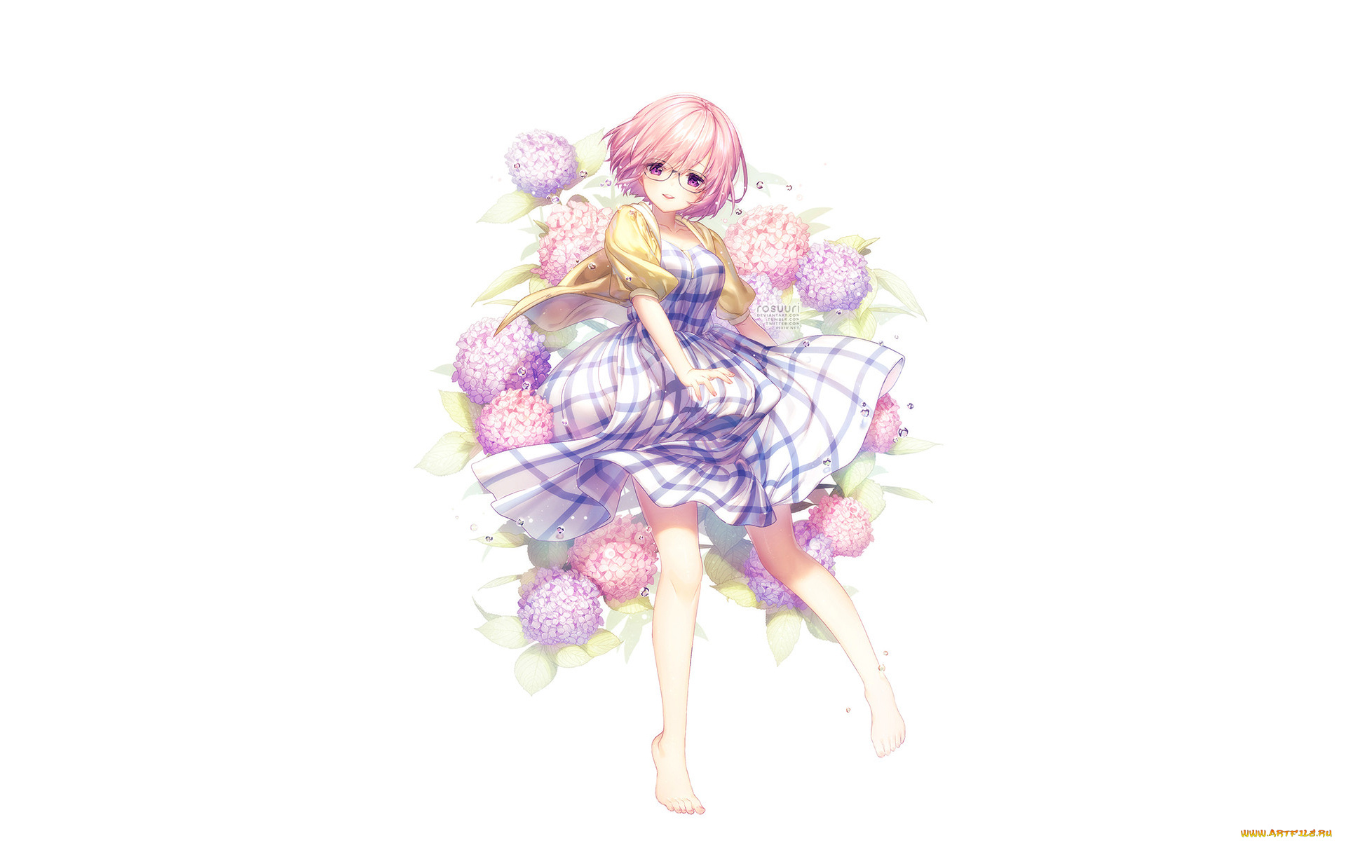 аниме, fate, stay, night, девушка, взгляд, фон