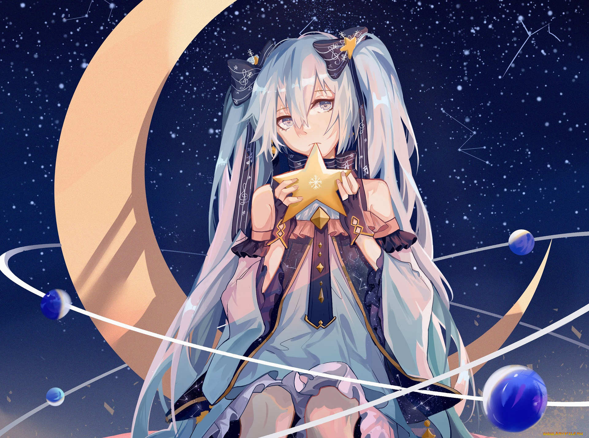 аниме, vocaloid, девушка