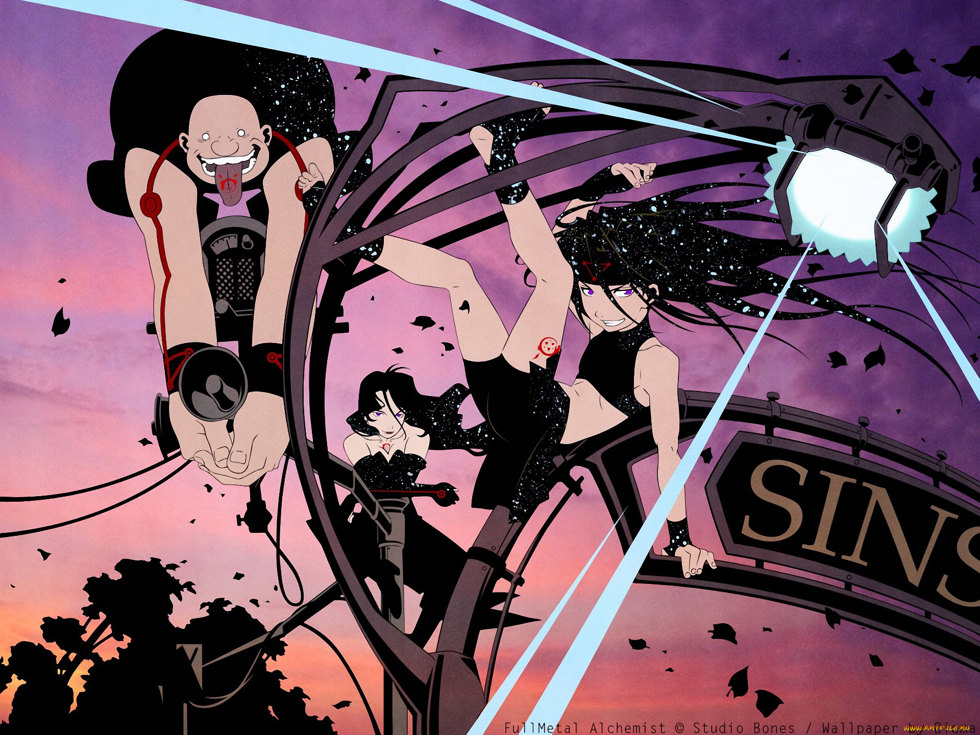 аниме, fullmetal, alchemist, homunculi, гомункулы, lust, envy, gluttony