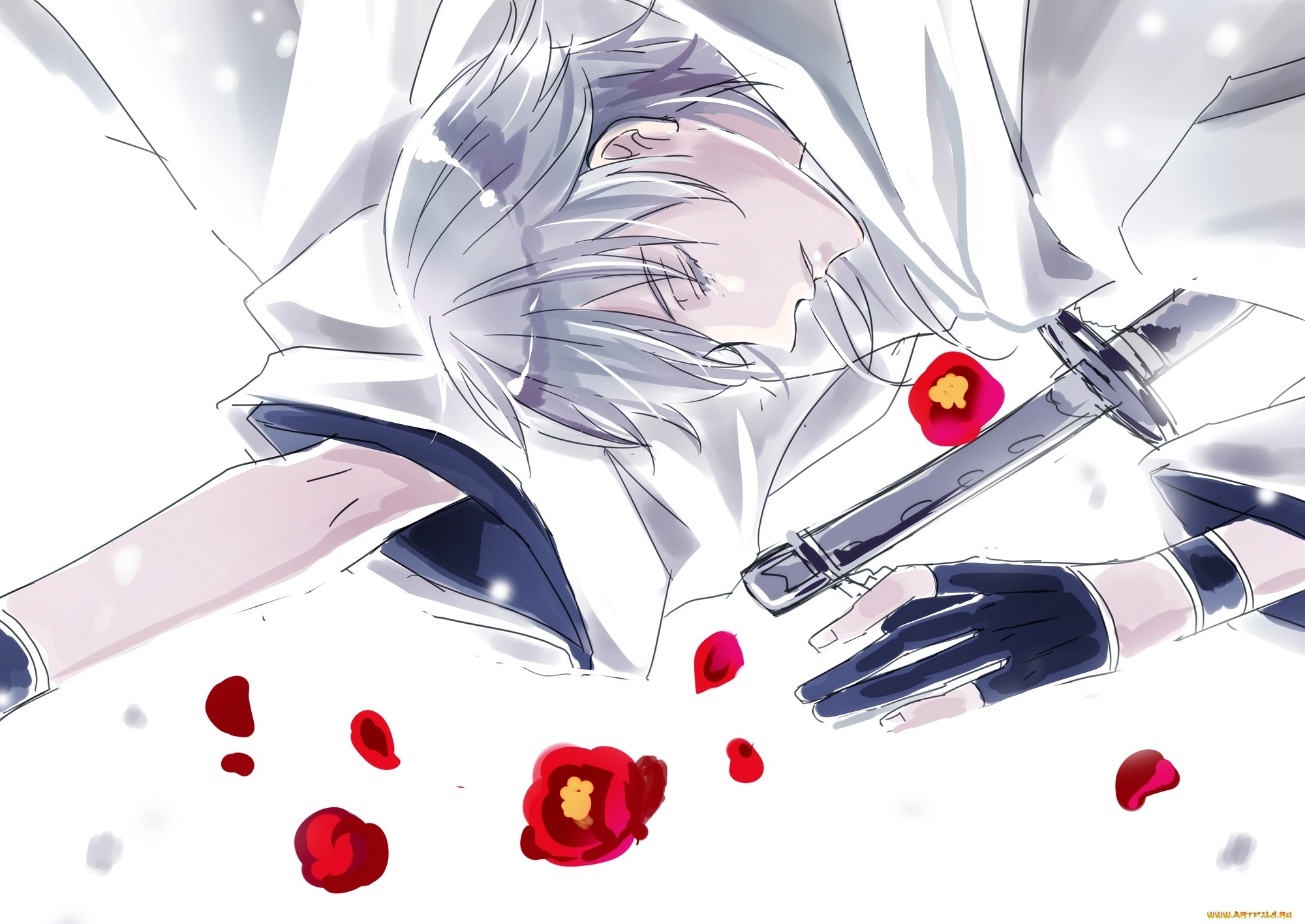 аниме, touken, ranbu, парень