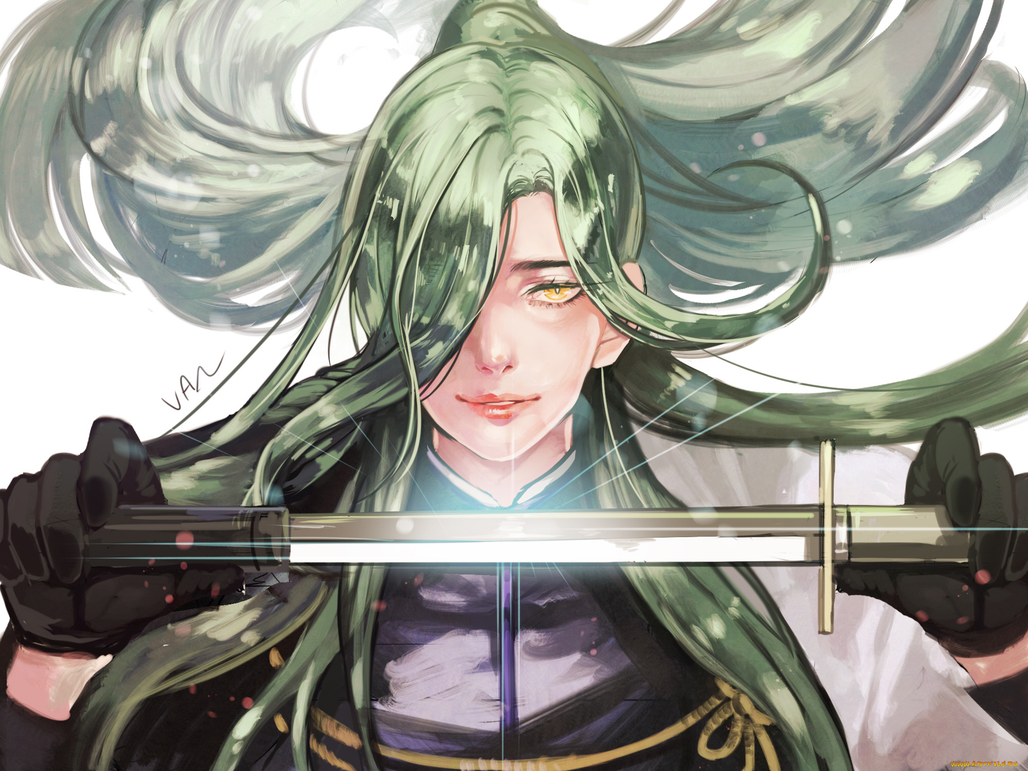 аниме, touken, ranbu, парень