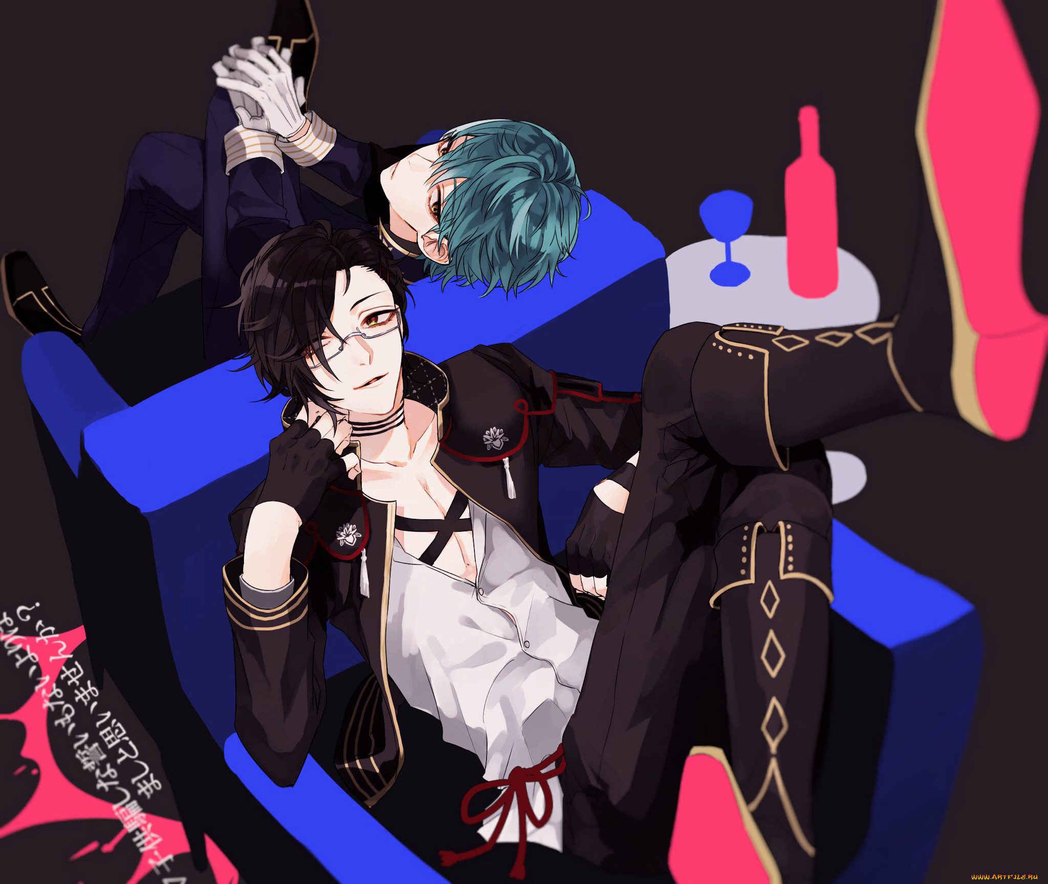 аниме, touken, ranbu, парни