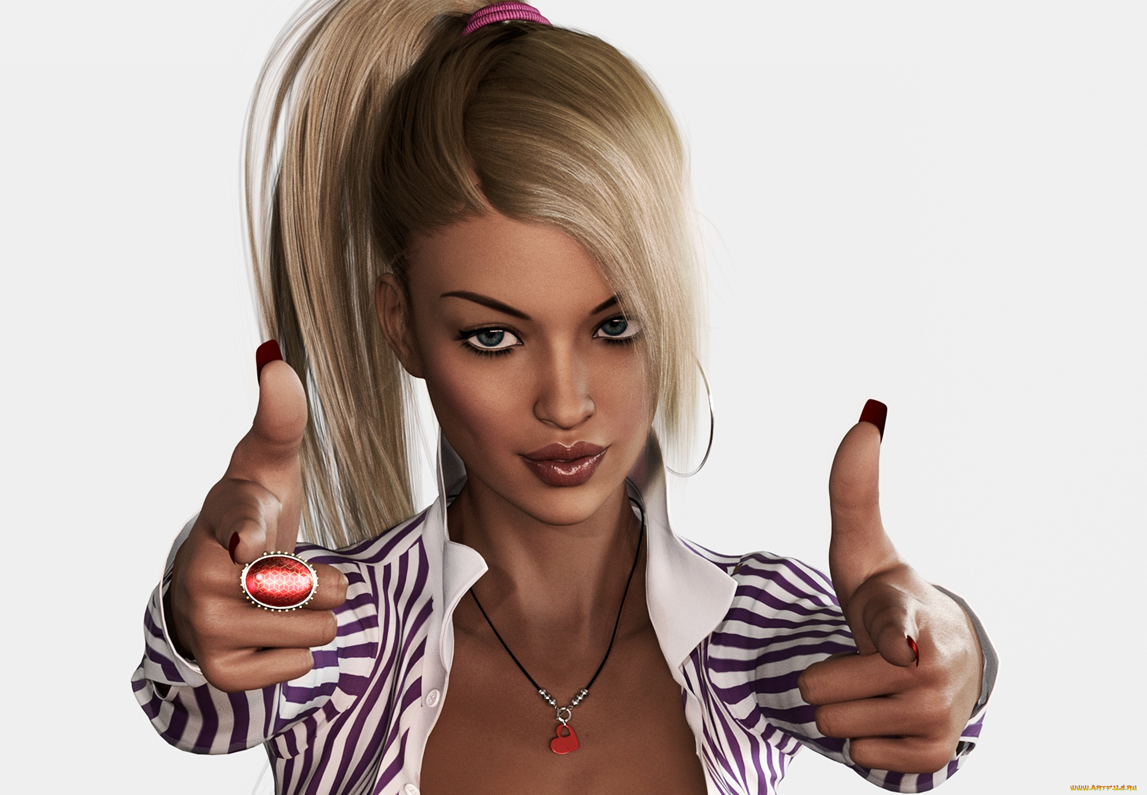 3д, графика, портрет, , portraits, девушка, взгляд, фон