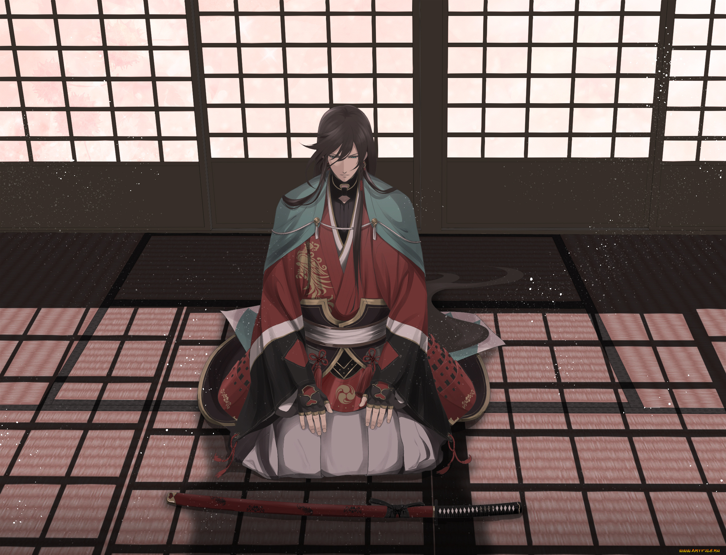 аниме, touken, ranbu, парень
