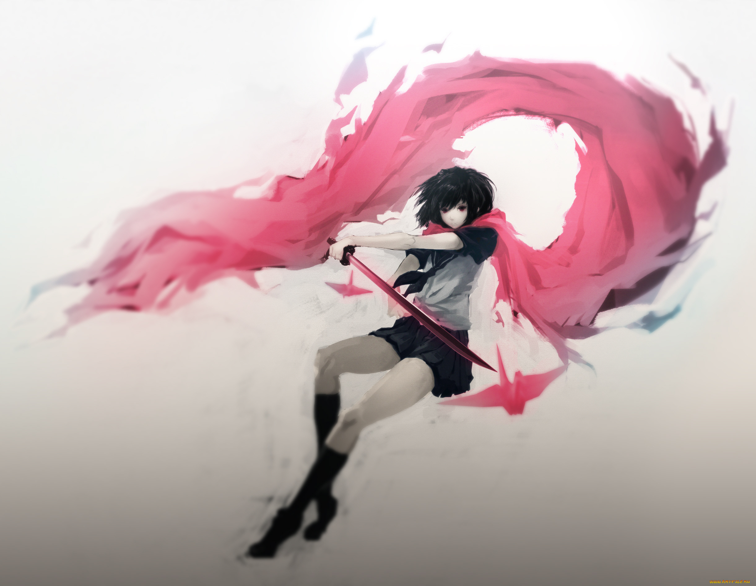 аниме, оружие, , техника, , технологии, девушка