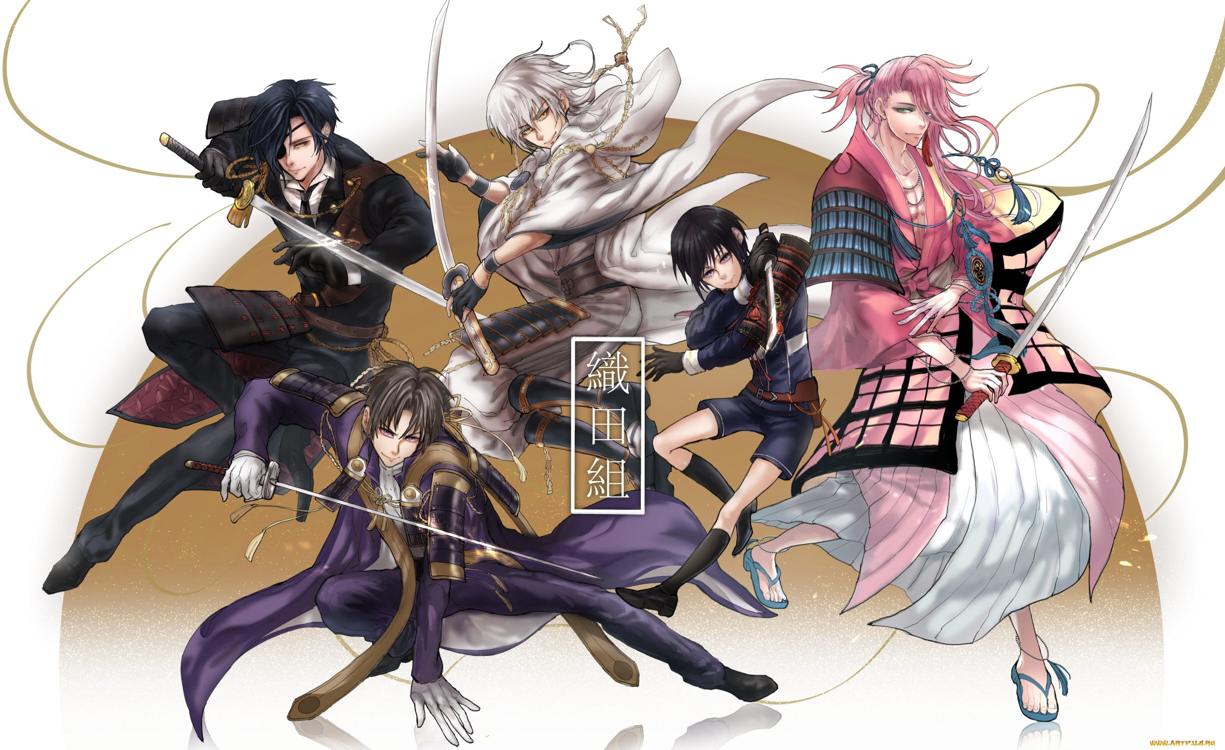 аниме, touken, ranbu, парни