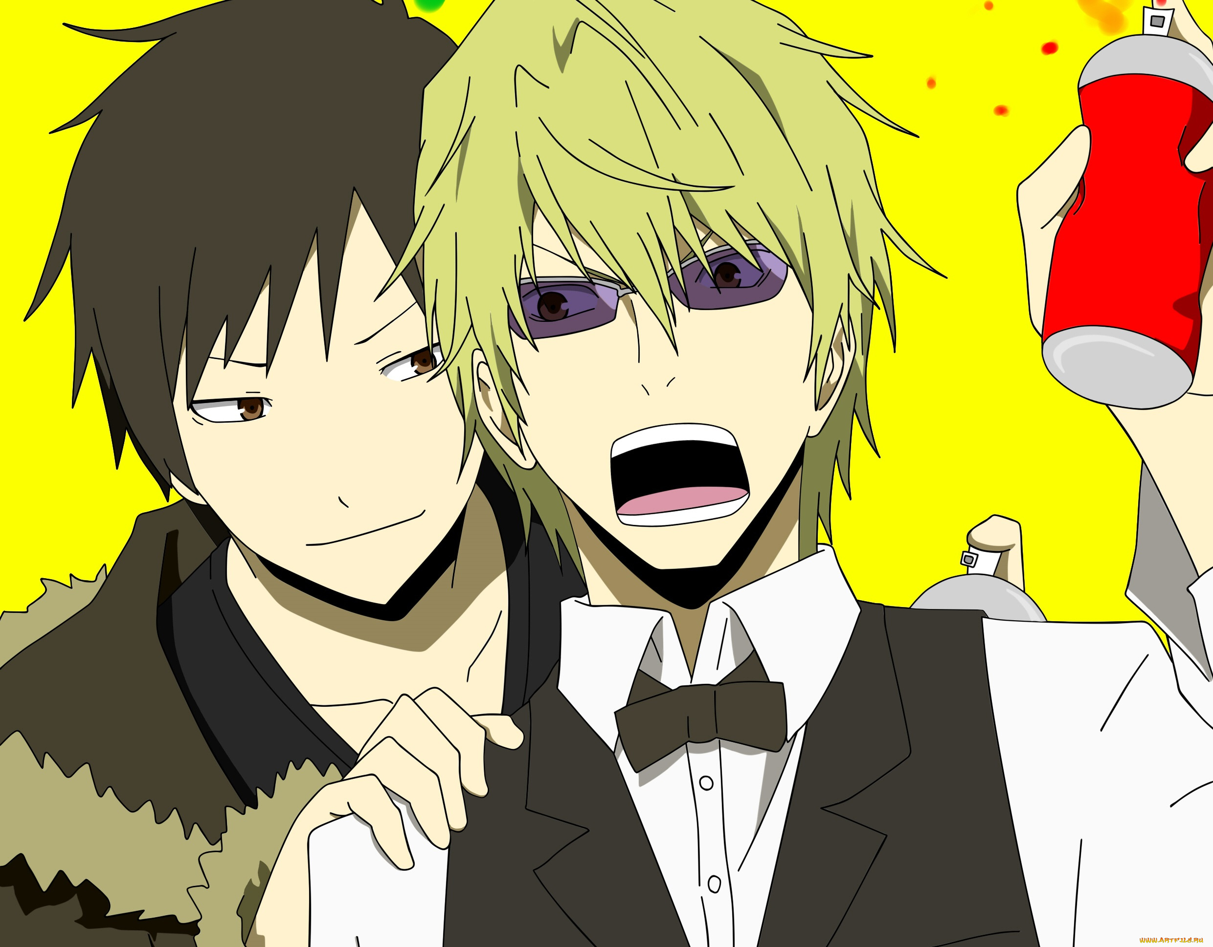 аниме, durarara, парни