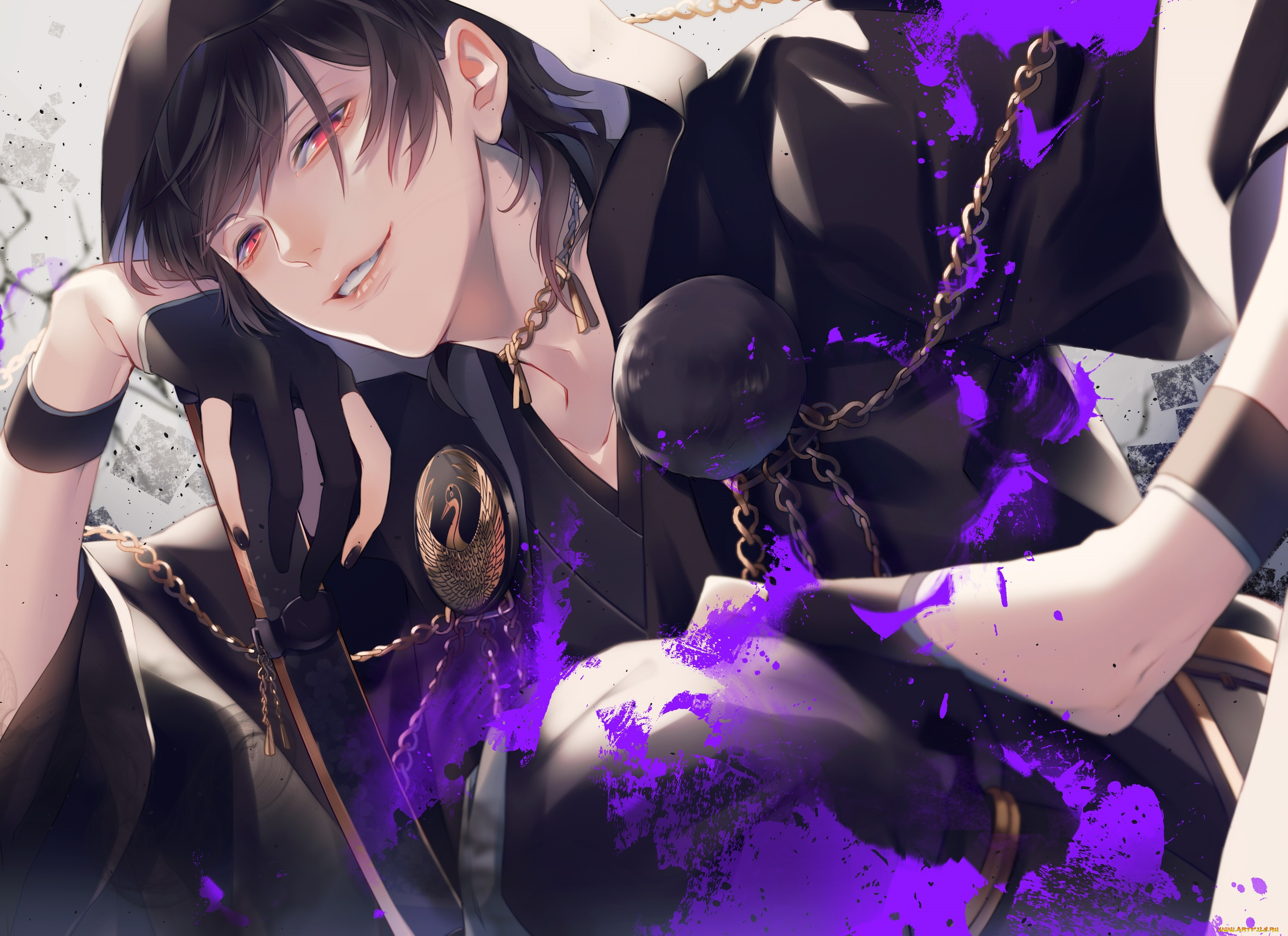 аниме, touken, ranbu, парень