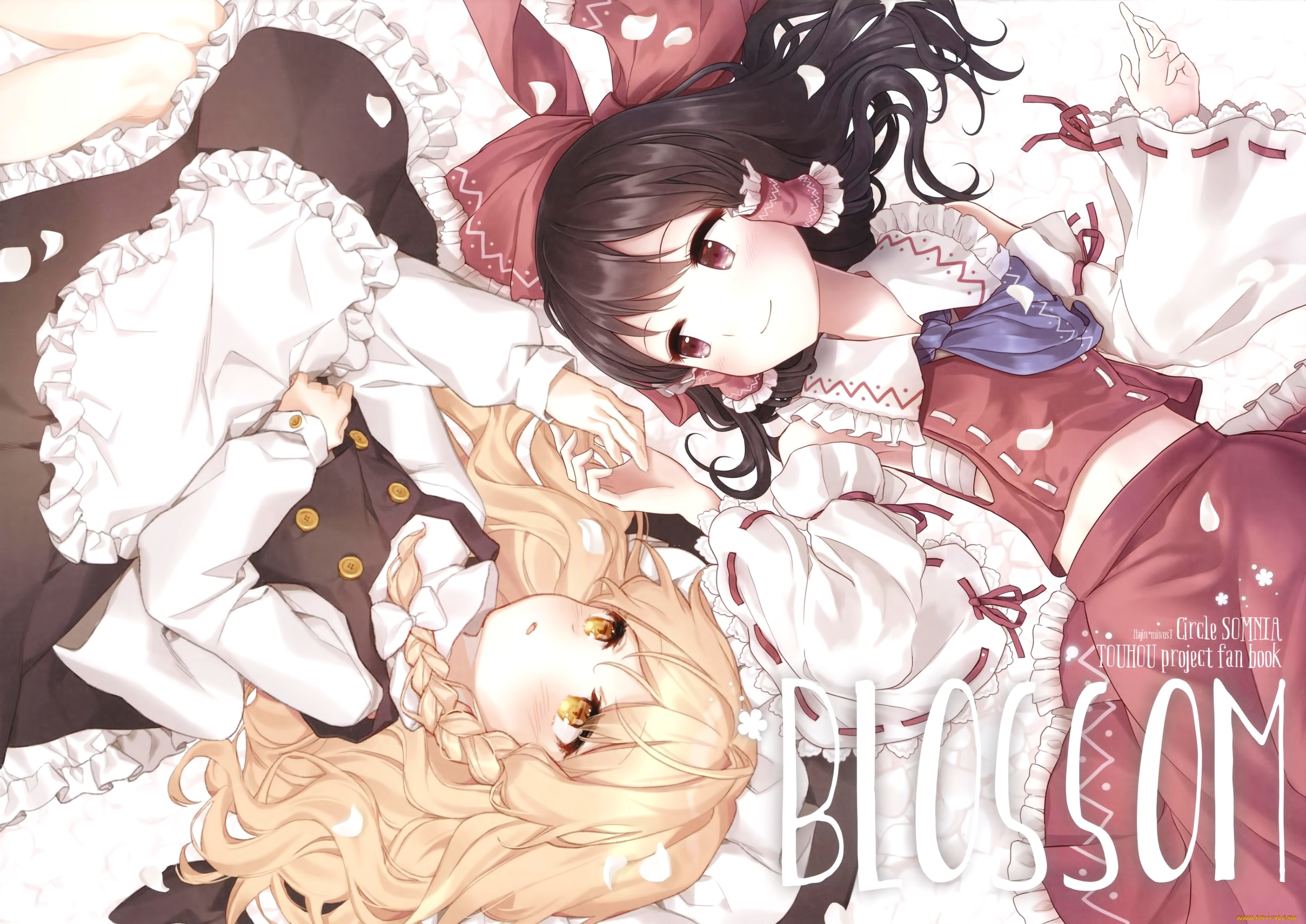аниме, touhou, kirisame, marisa, hakurei, reimu