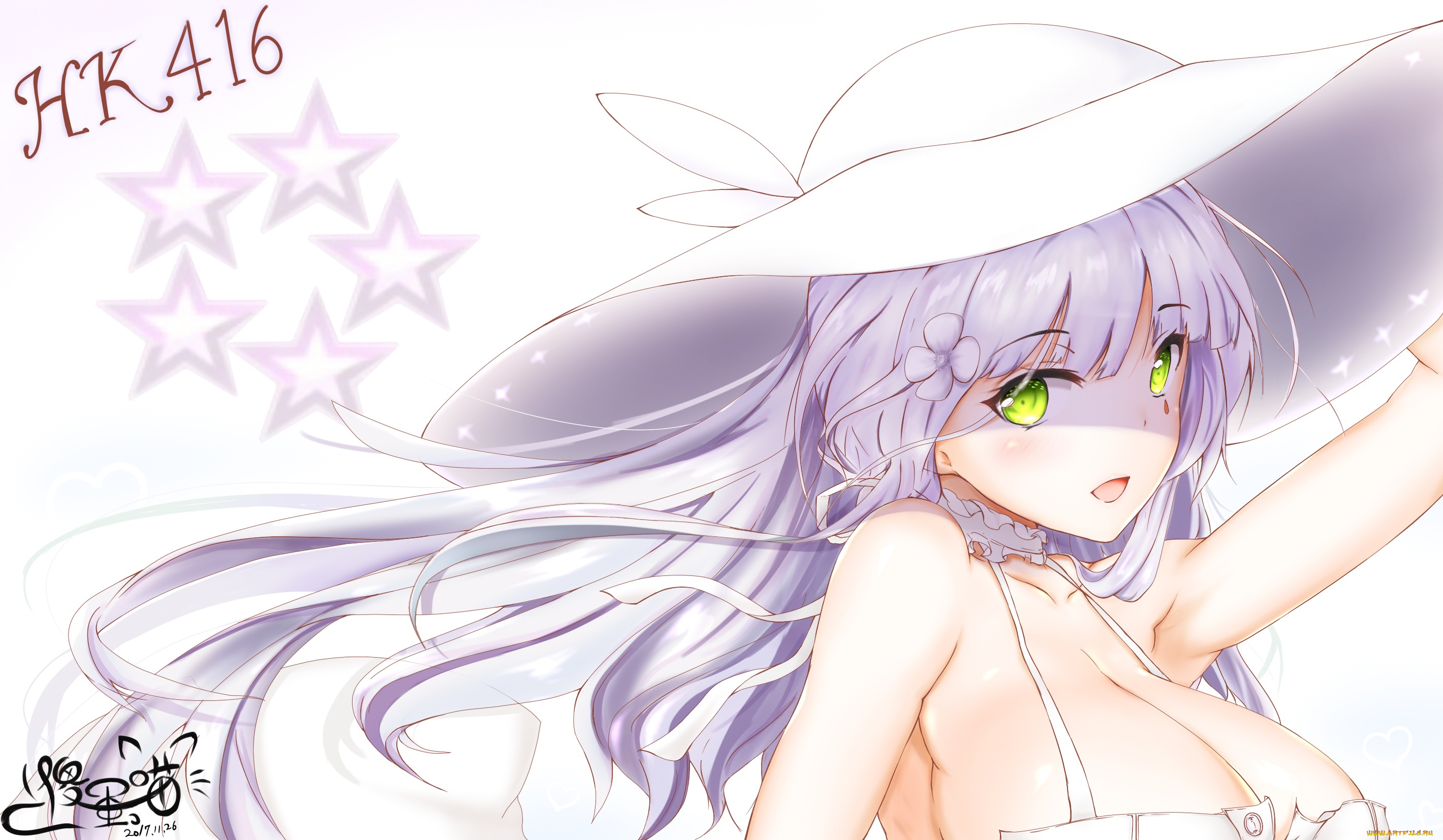 аниме, girls, frontline, girls, frontline, hk416