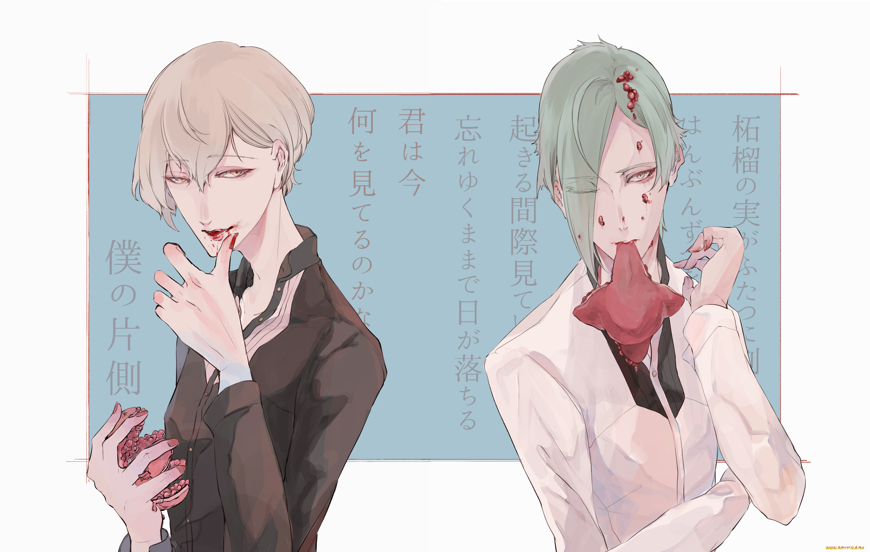 аниме, touken, ranbu, парни