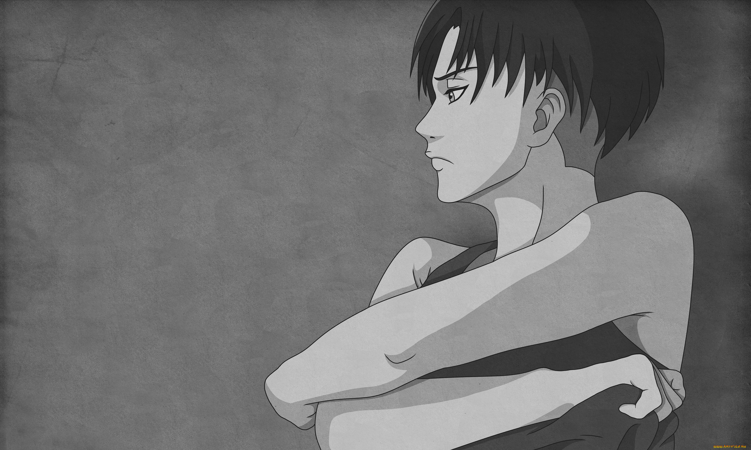 аниме, shingeki, no, kyojin, леви