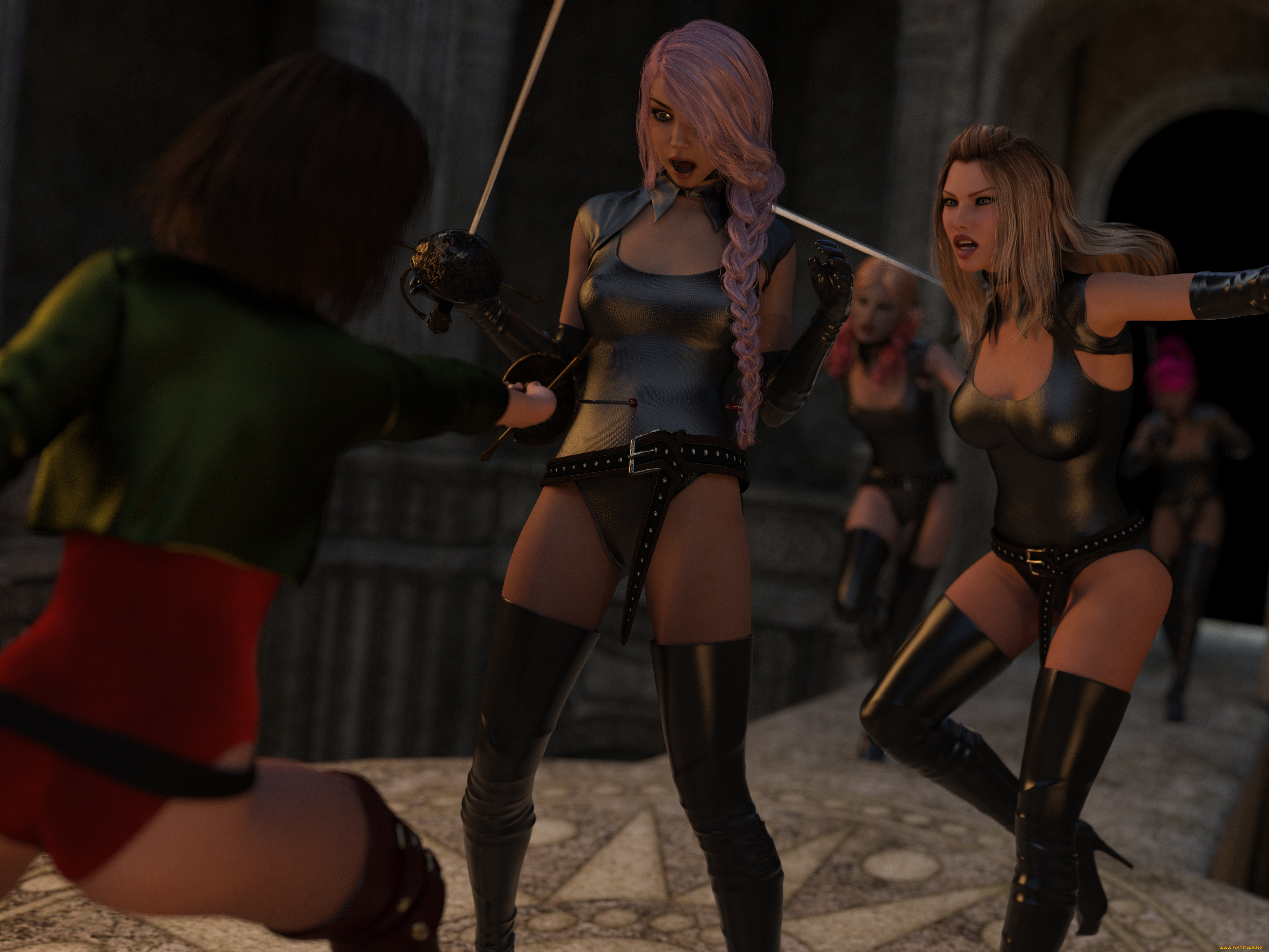 3д, графика, фантазия, , fantasy, фон, взгляд, девушка