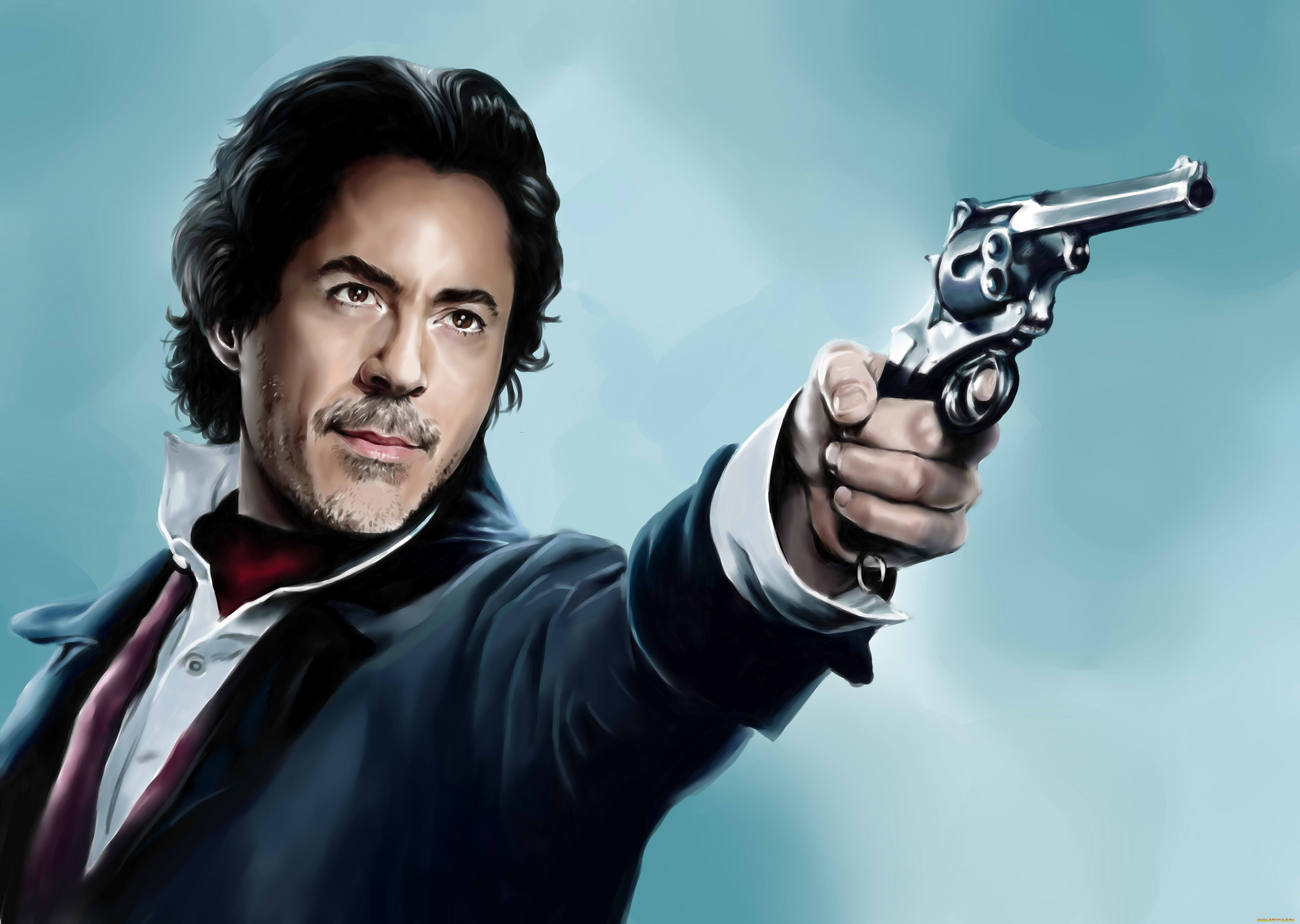 рисованное, кино, мужчина, фон, взгляд, револьвер