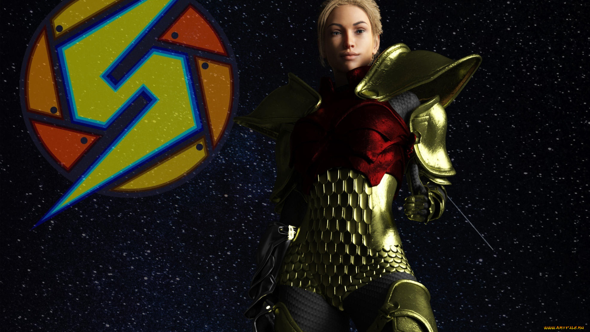 3д, графика, фантазия, , fantasy, фон, взгляд, девушка