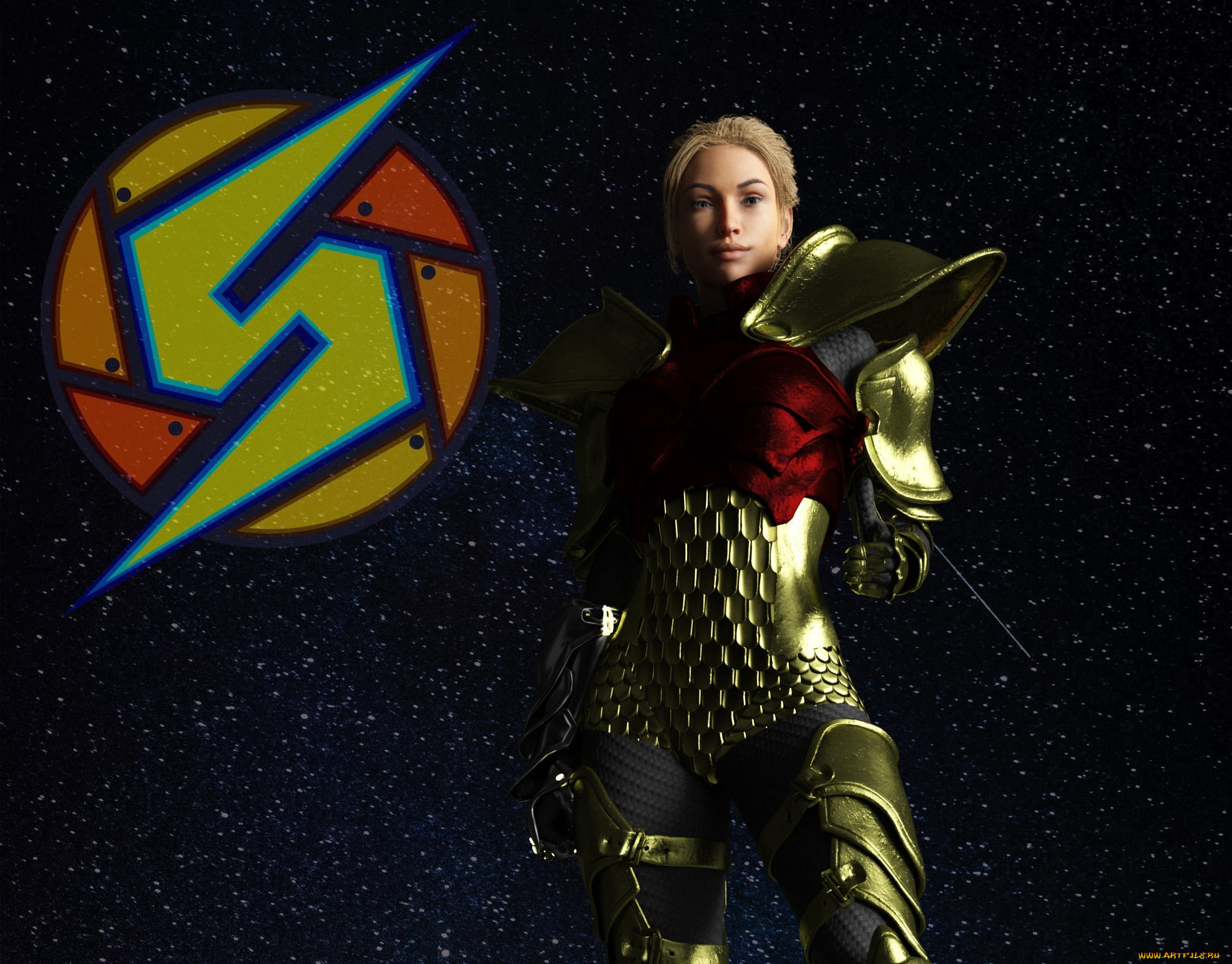 3д, графика, фантазия, , fantasy, фон, взгляд, девушка