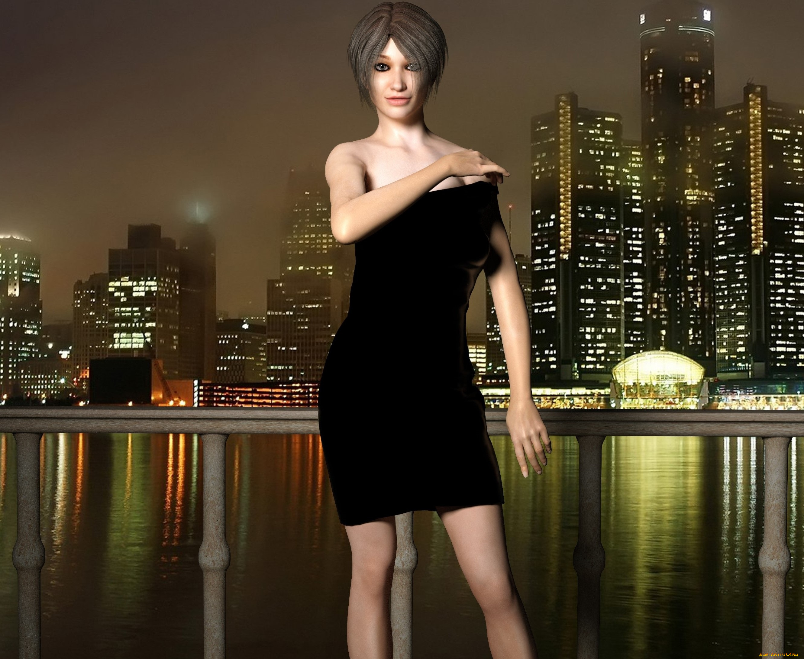 3д, графика, люди, , people, фон, взгляд, девушка