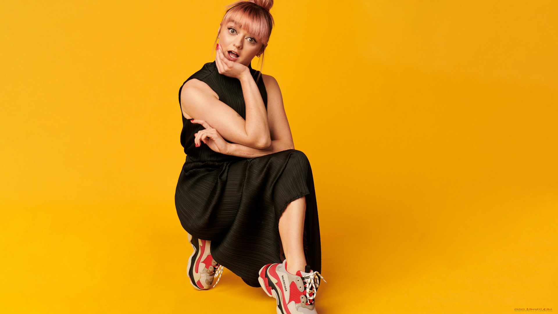 девушки, maisie, williams, поза