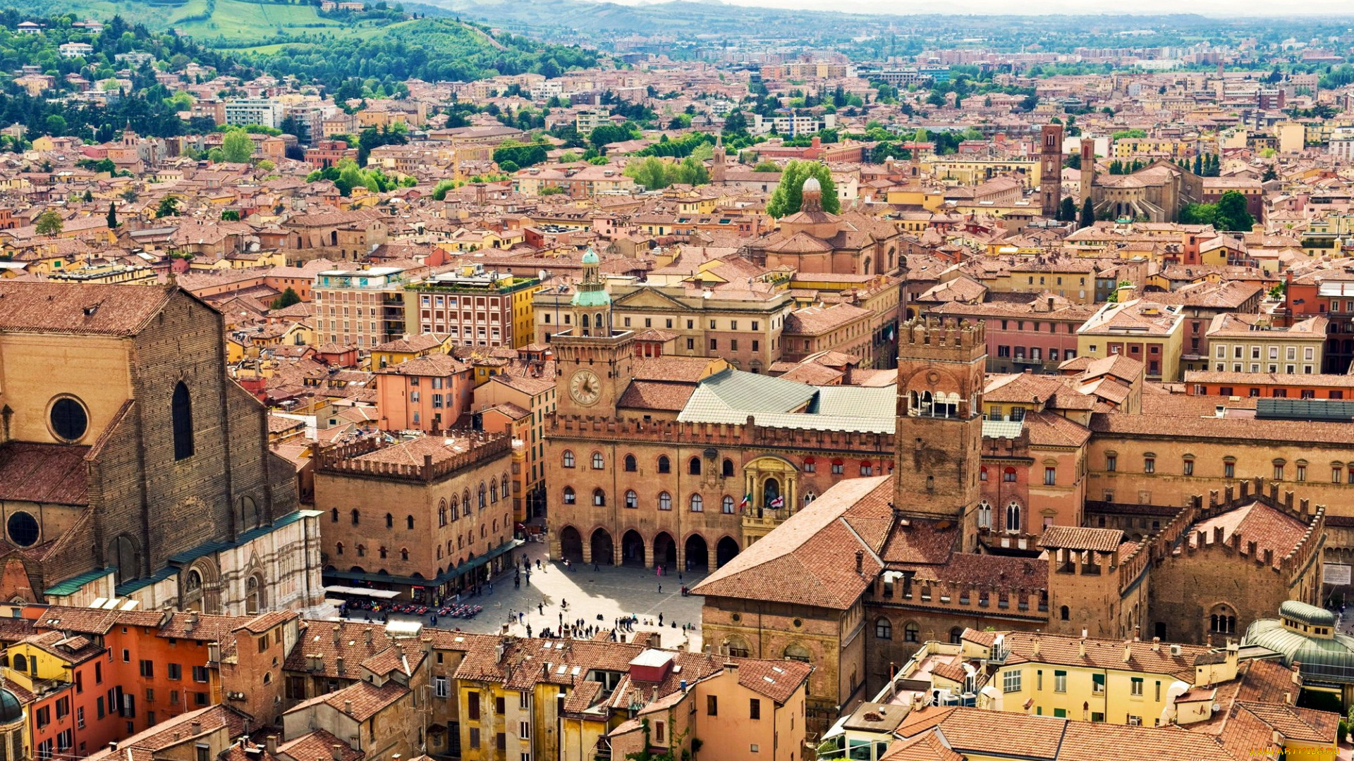 bologna, italy, города, -, панорамы