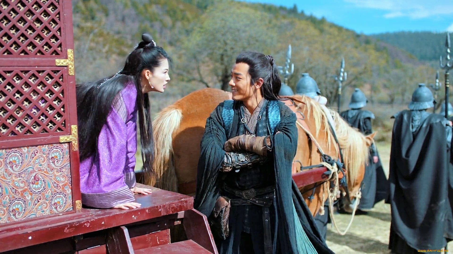 кино, фильмы, the, wolf, цзичун, девушка, разговор, повозка