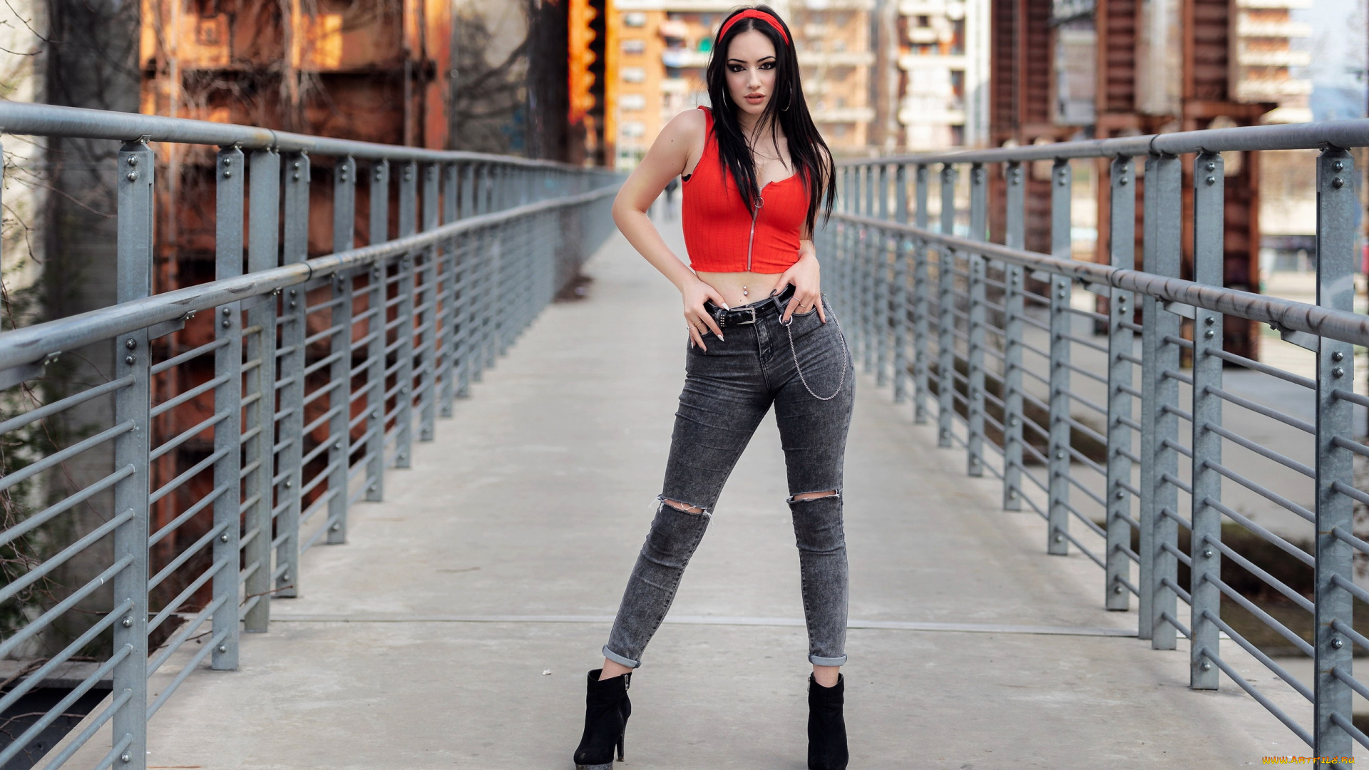 девушки, -, брюнетки, , шатенки, брюнетка, топ, джинсы