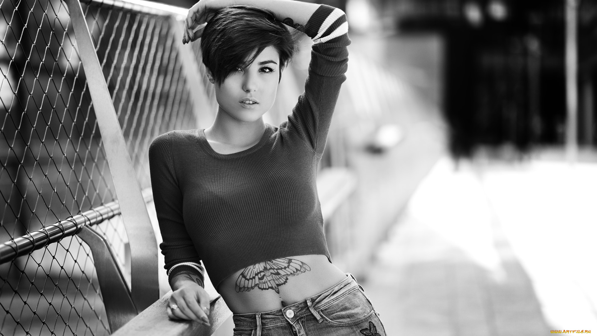 девушки, giorgia, soleri, 500px, джованни, закке, руки, вверх, тату, женщины, на, улице, городской, монохромный, джорджия, солери, giovanni, zacche