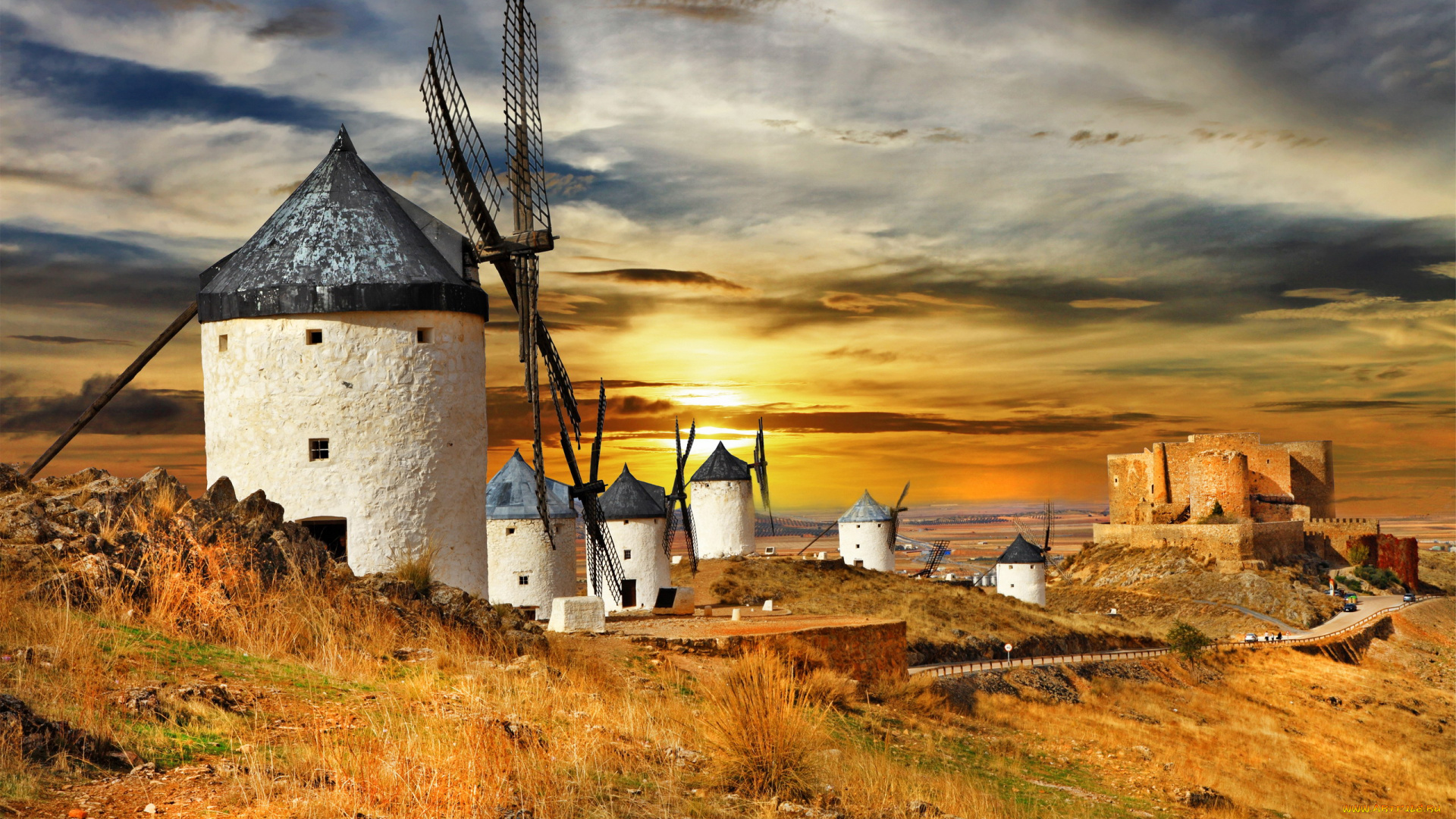 windmils, of, spain, разное, мельницы, windmils, of, spain