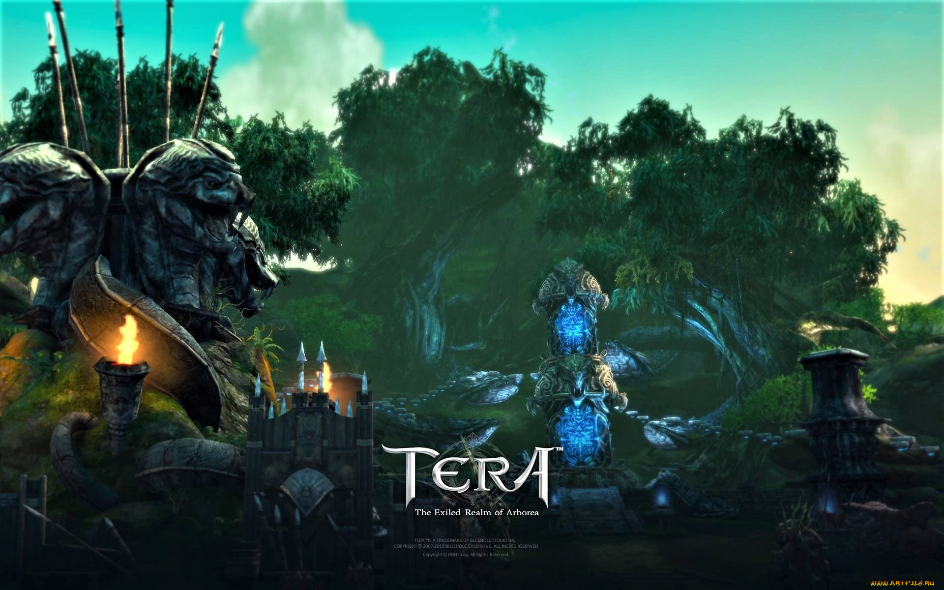 видео, игры, tera, , the, exiled, realm, of, arborea, деревья, архитектура