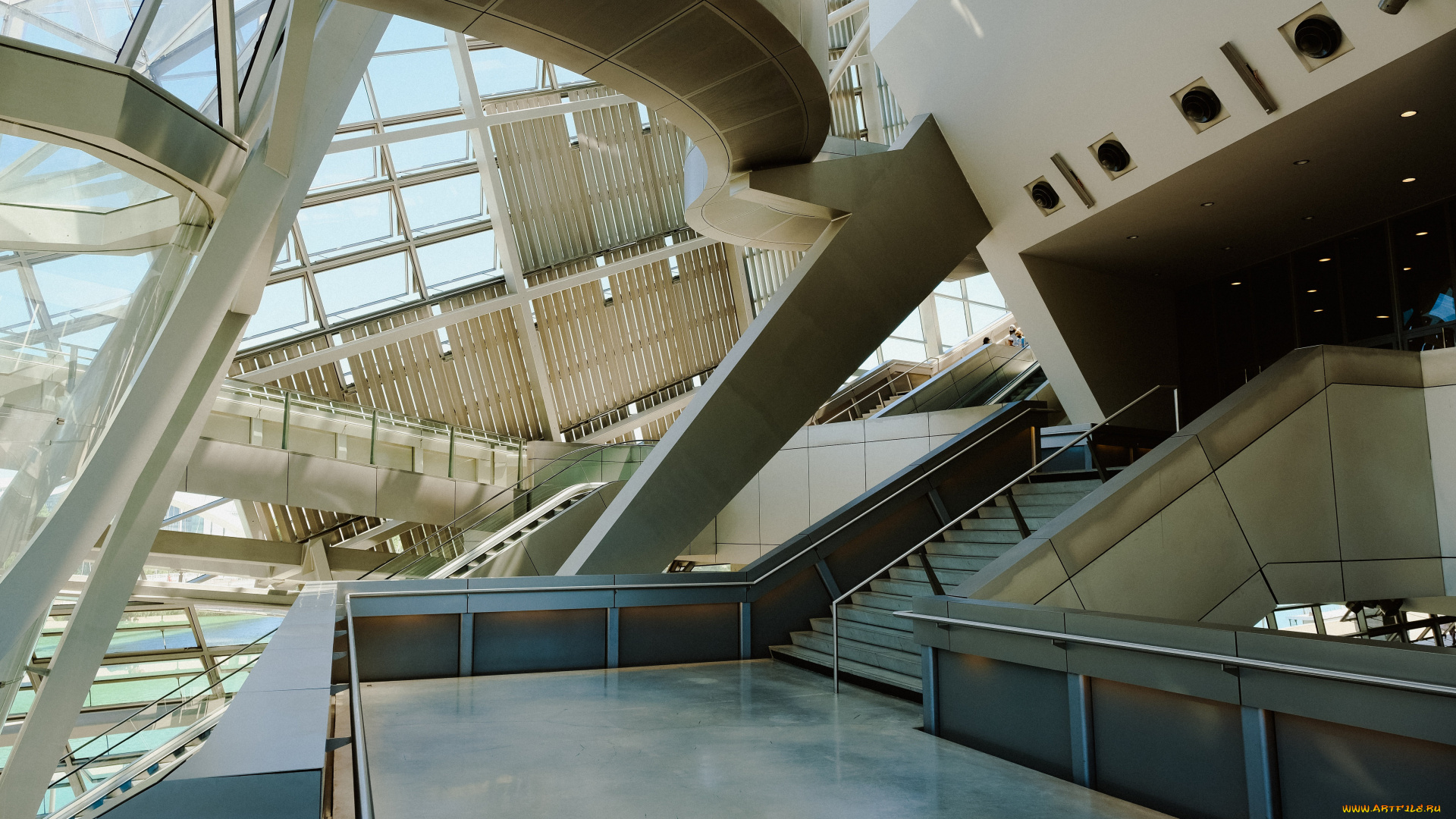интерьер, холлы, , лестницы, , корридоры, музей, слияния, набережная, перраш, лион, франция, author, mathias, reding